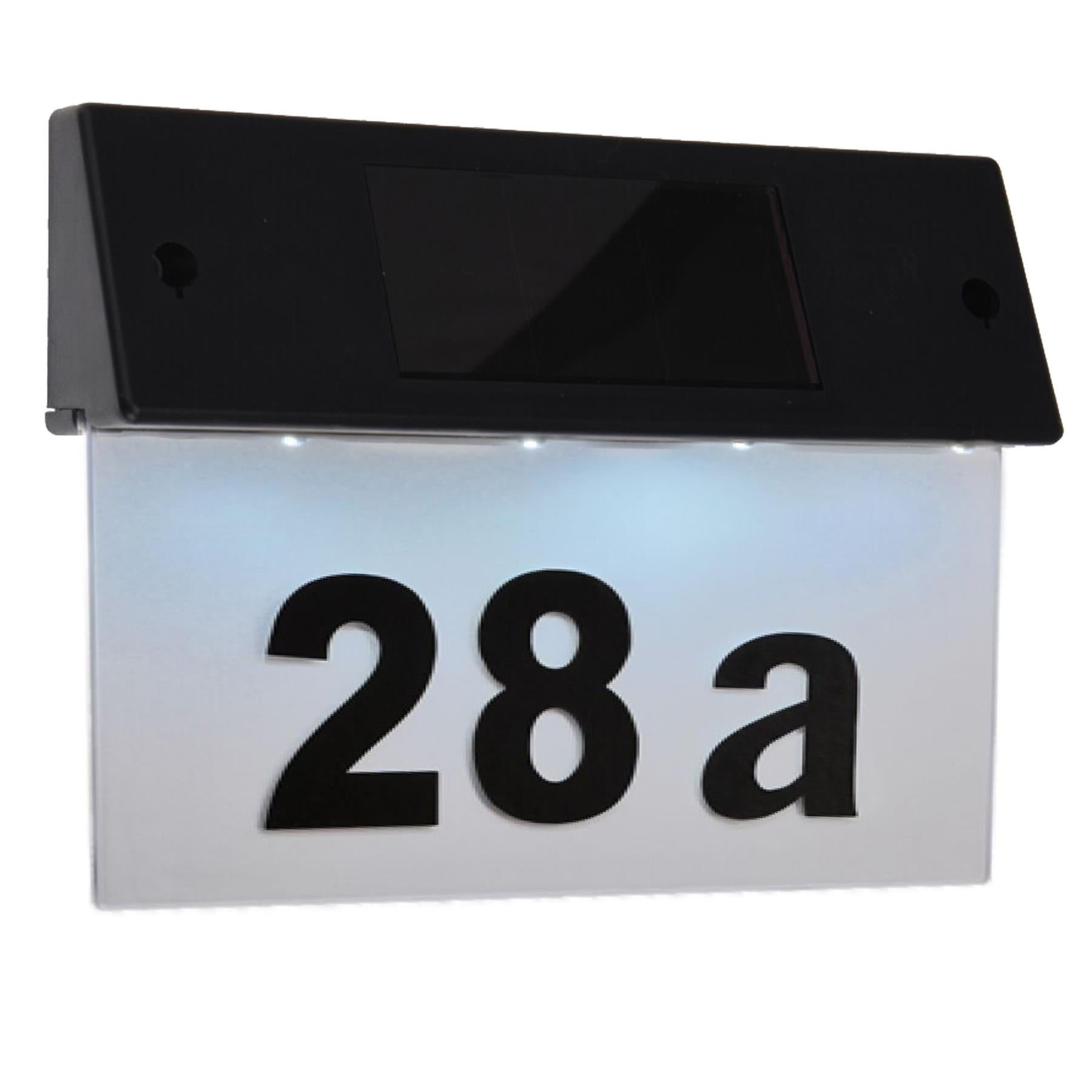 Solar LED House Number Plate Door Sign by Geezy - The Magic Toy Shop