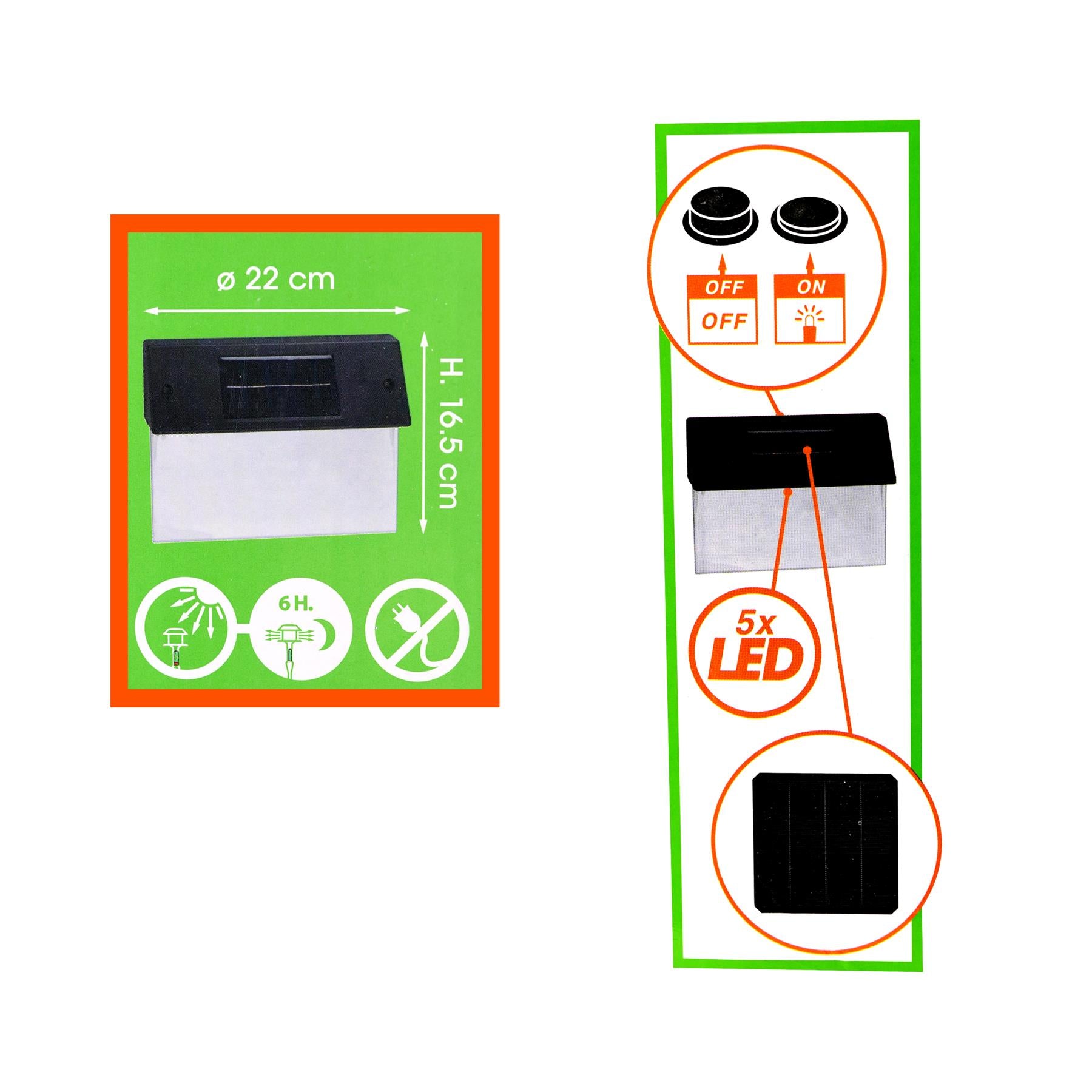 Solar LED House Number Plate Door Sign by Geezy - The Magic Toy Shop