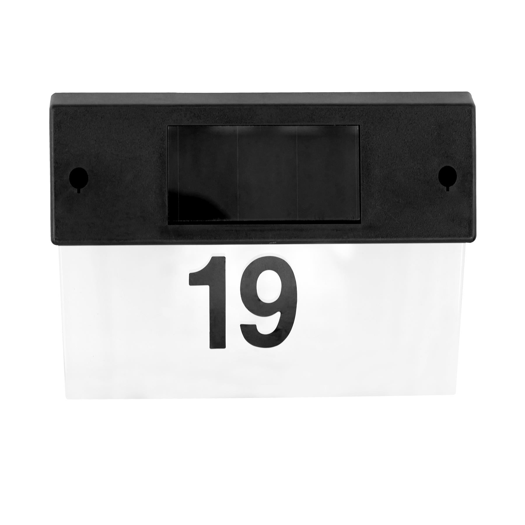 Solar LED House Number Plate Door Sign by Geezy - The Magic Toy Shop