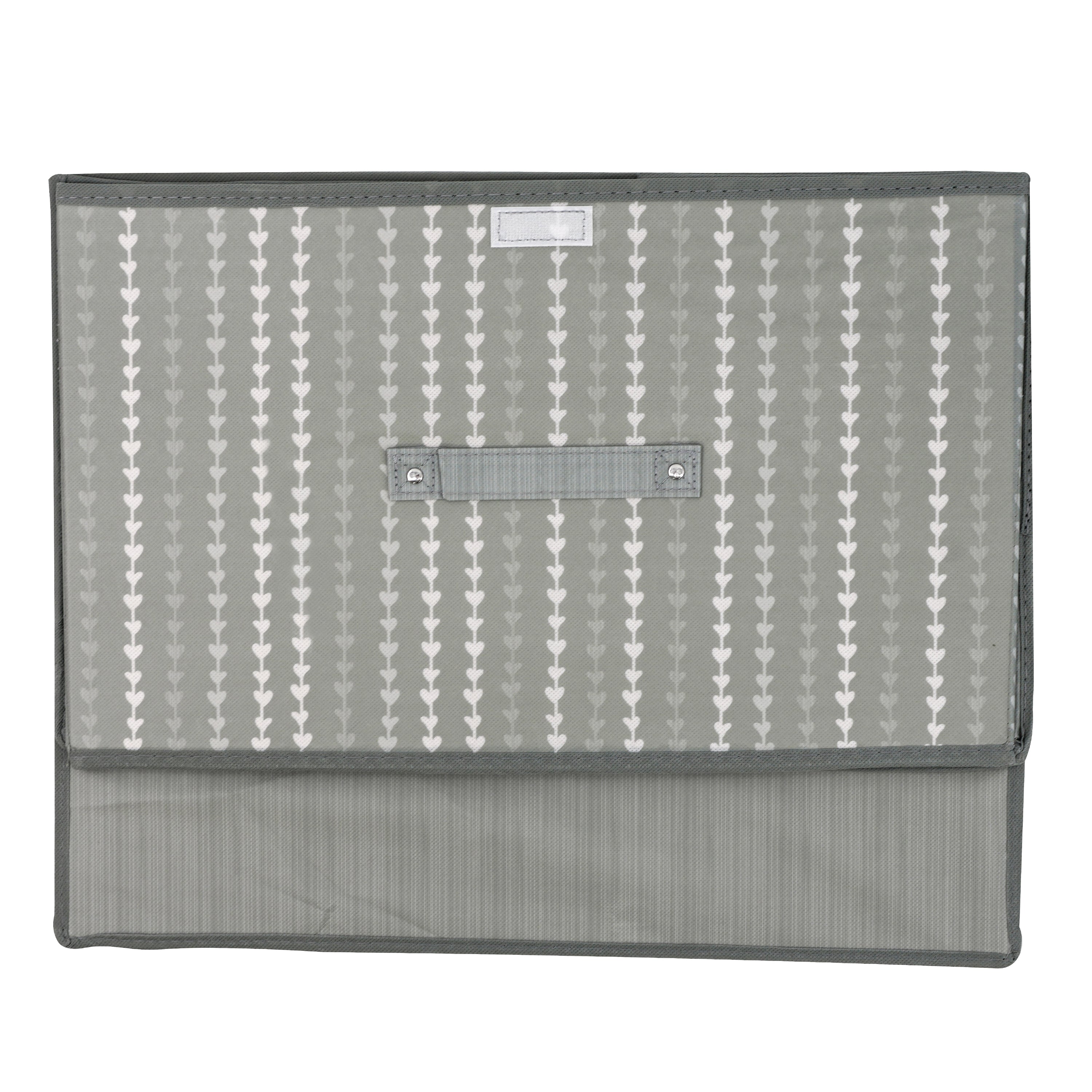 Gray Hearts Large Storage Box by The Magic Toy Shop - The Magic Toy Shop