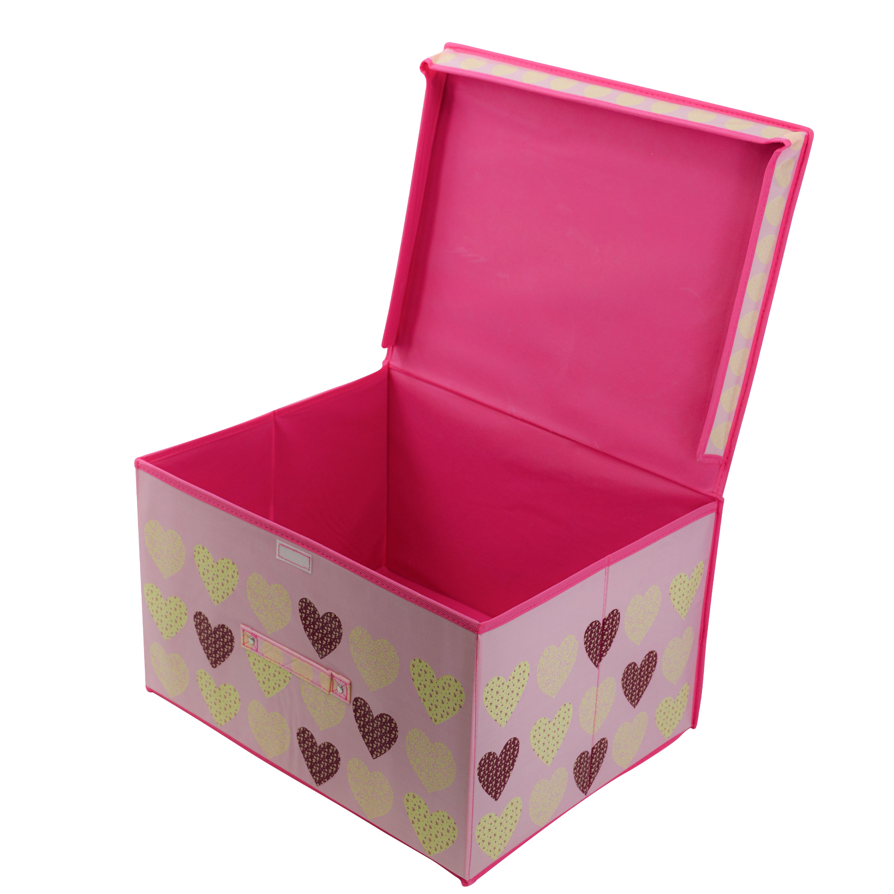 Pink Hearts Large Storage Box by The Magic Toy Shop - The Magic Toy Shop