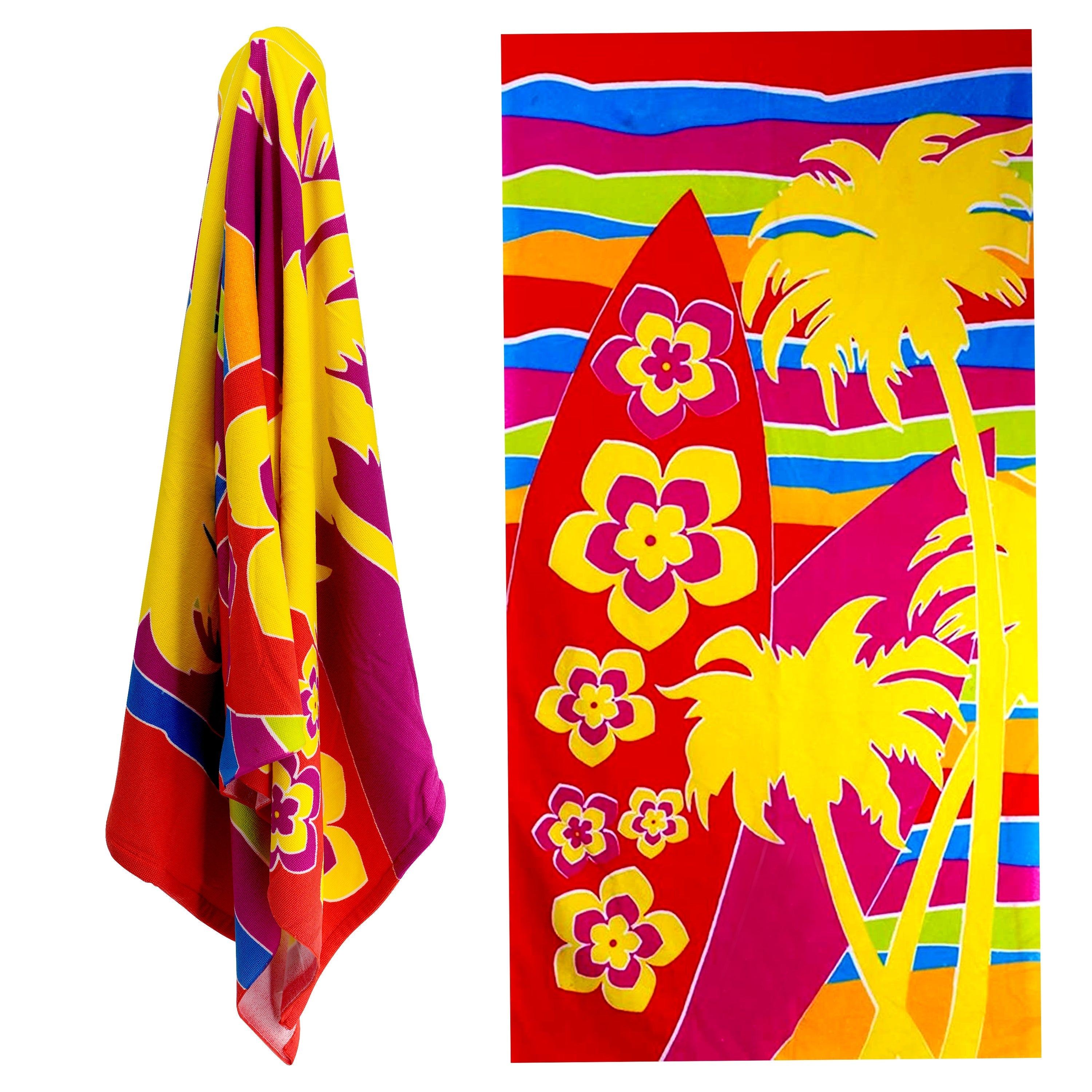 Microfiber Palm Trees Design Beach Towel by Geezy - The Magic Toy Shop