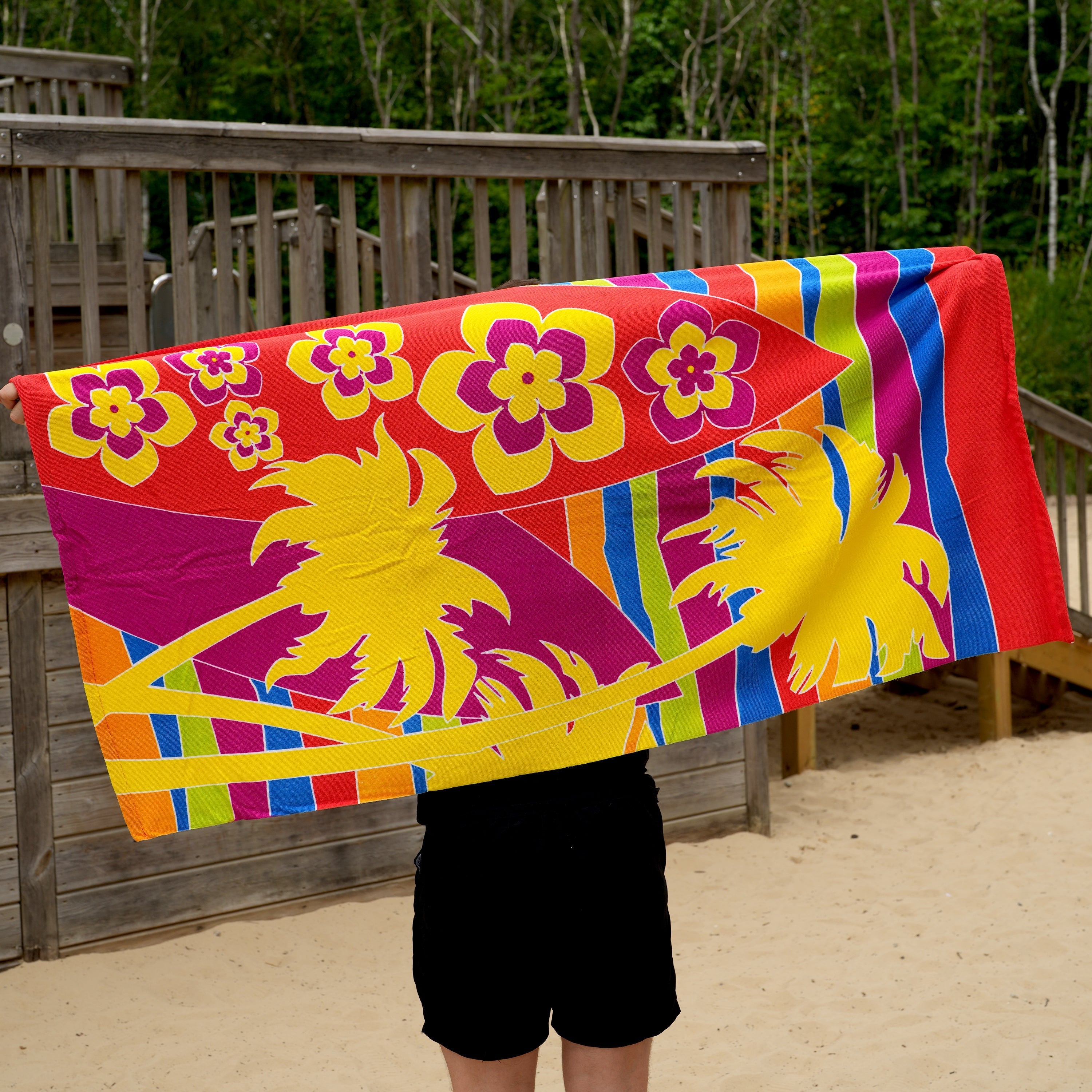 Microfiber Palm Trees Design Beach Towel by Geezy - The Magic Toy Shop