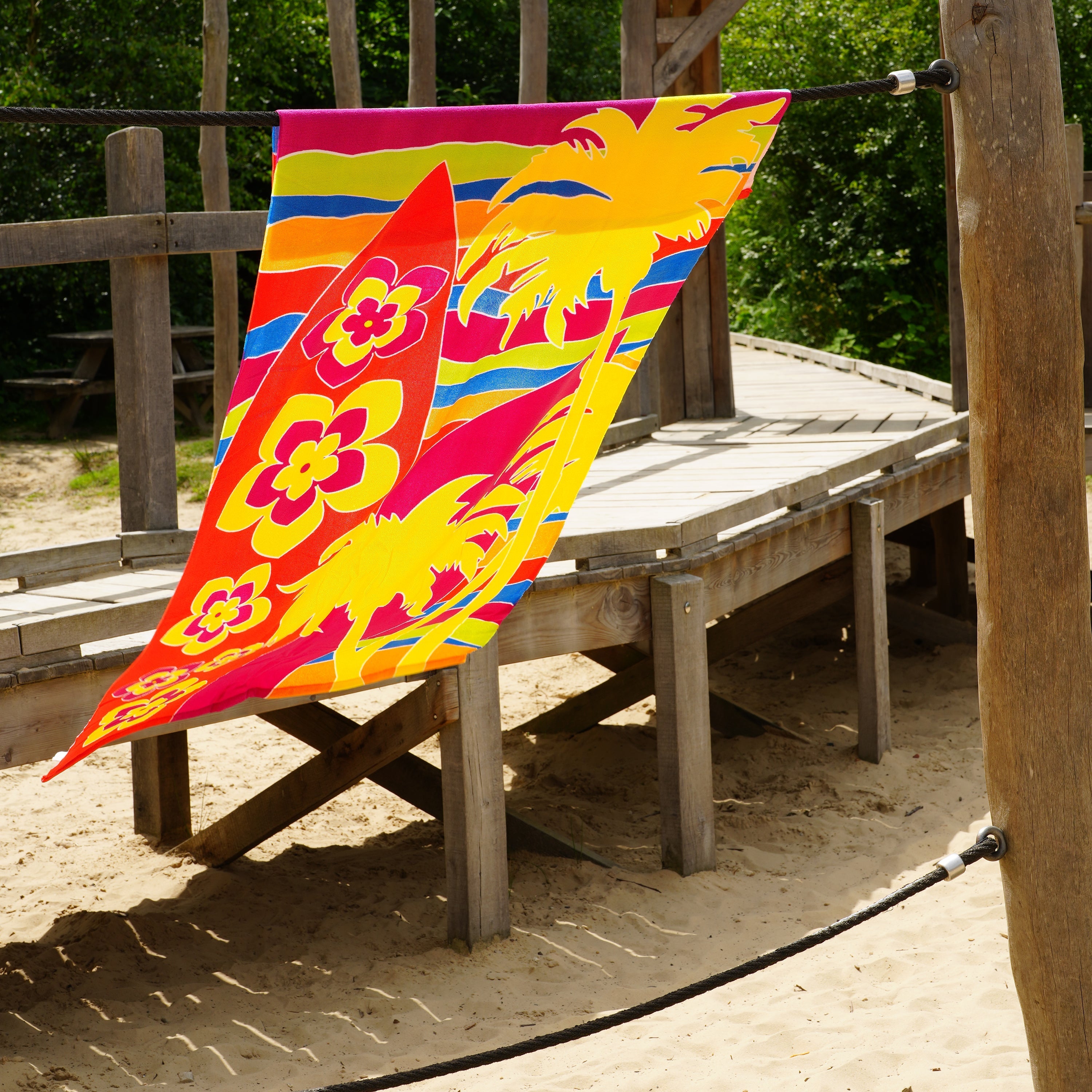 Microfiber Palm Trees Design Beach Towel by Geezy - The Magic Toy Shop