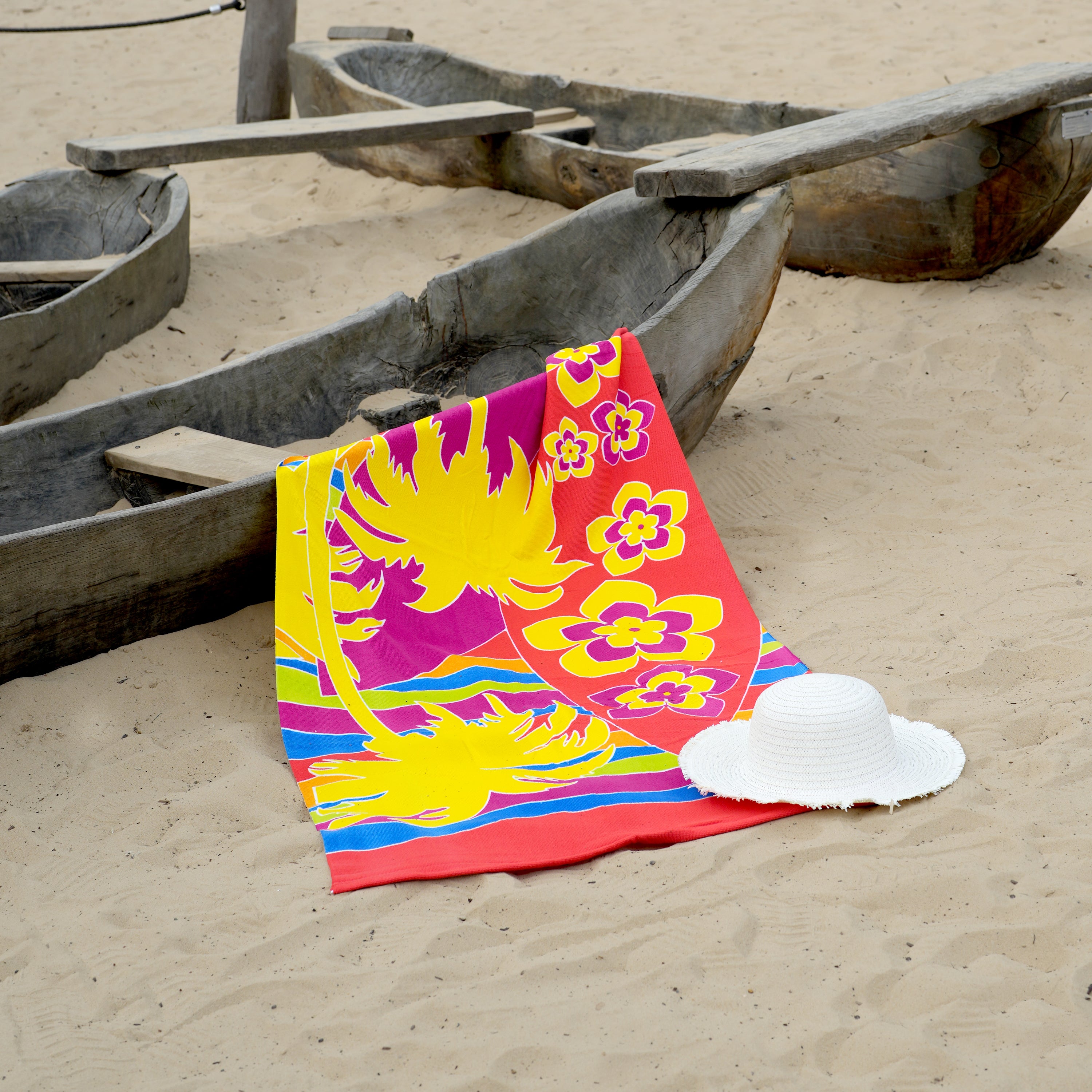 Microfiber Palm Trees Design Beach Towel by Geezy - The Magic Toy Shop