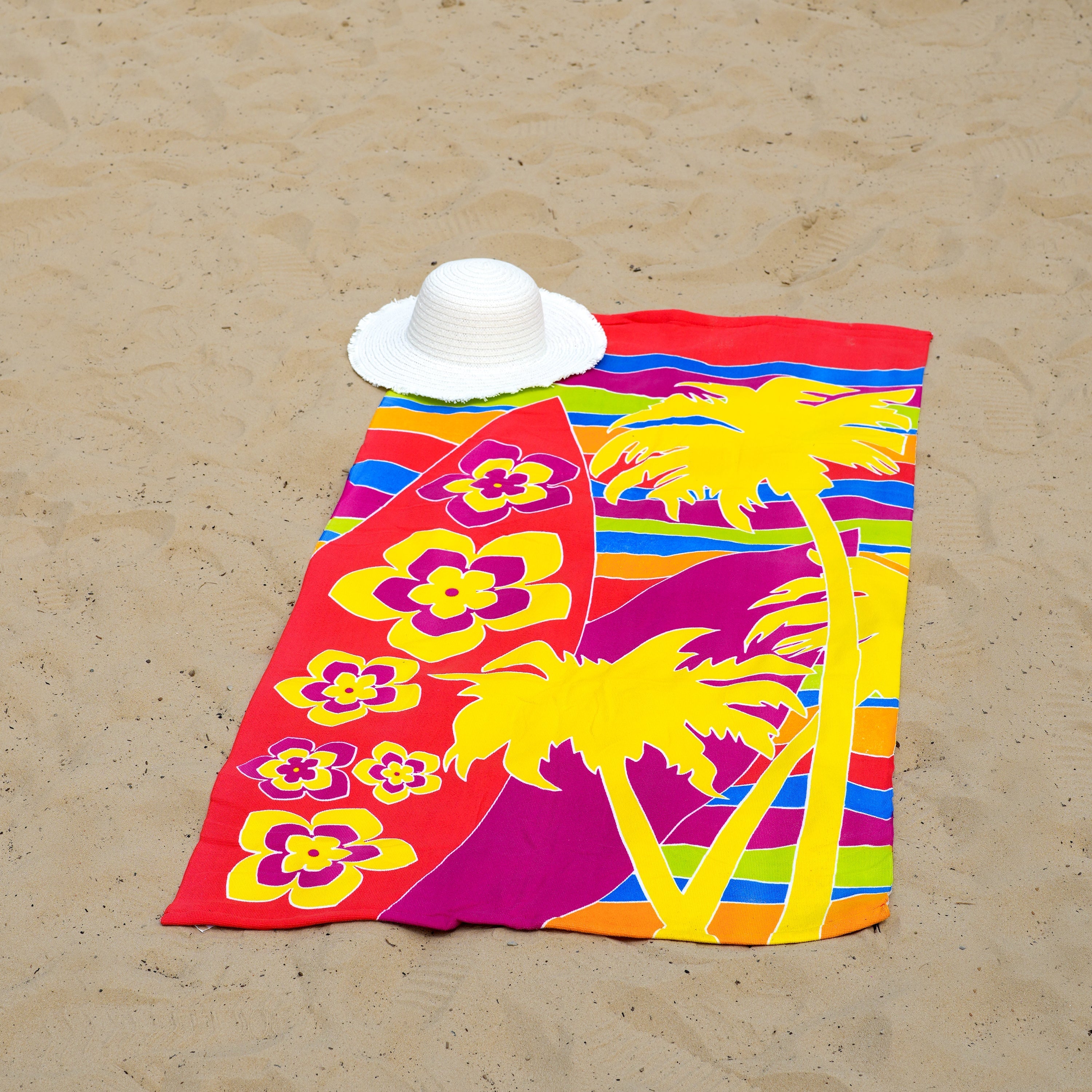 Microfiber Palm Trees Design Beach Towel by Geezy - The Magic Toy Shop