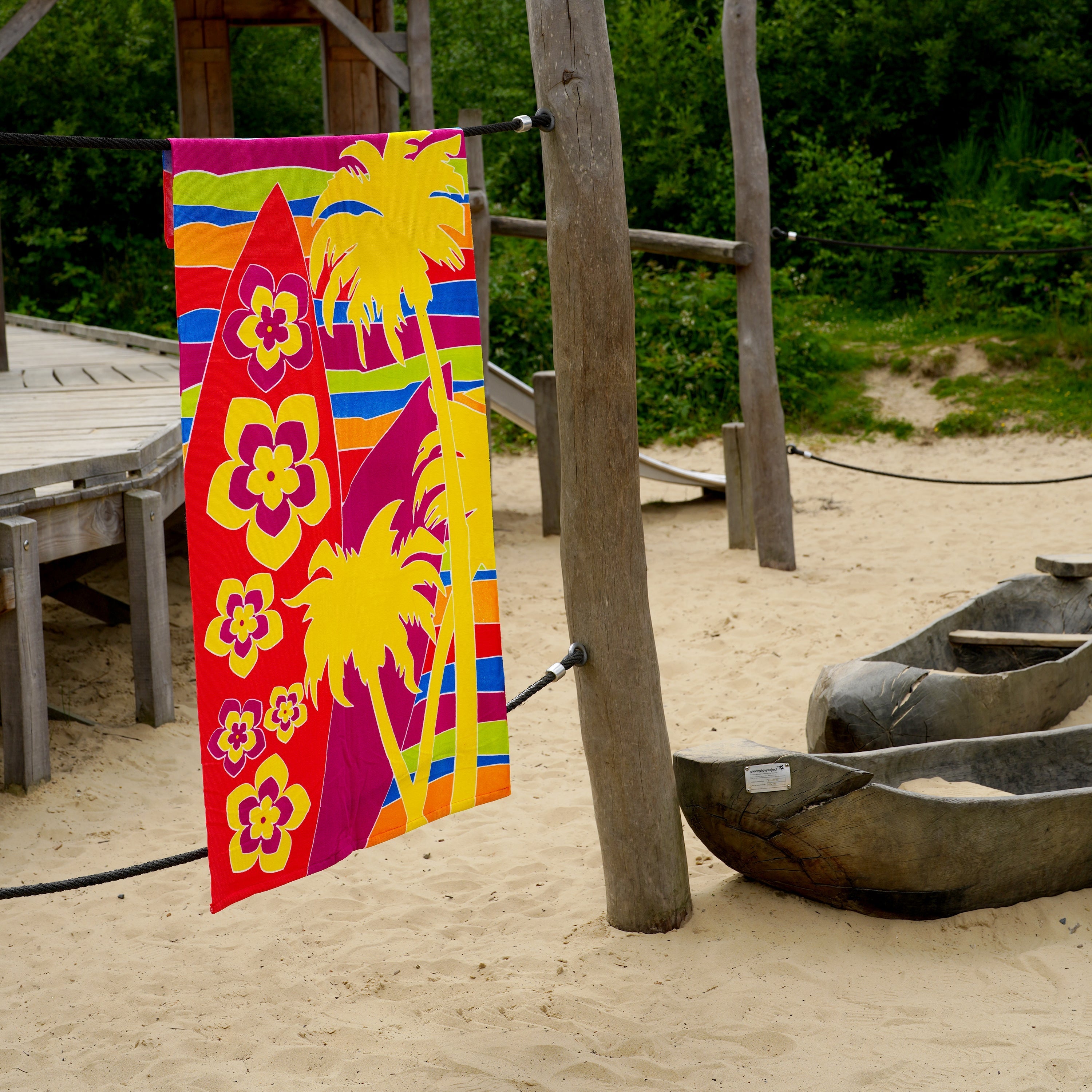 Microfiber Palm Trees Design Beach Towel by Geezy - The Magic Toy Shop