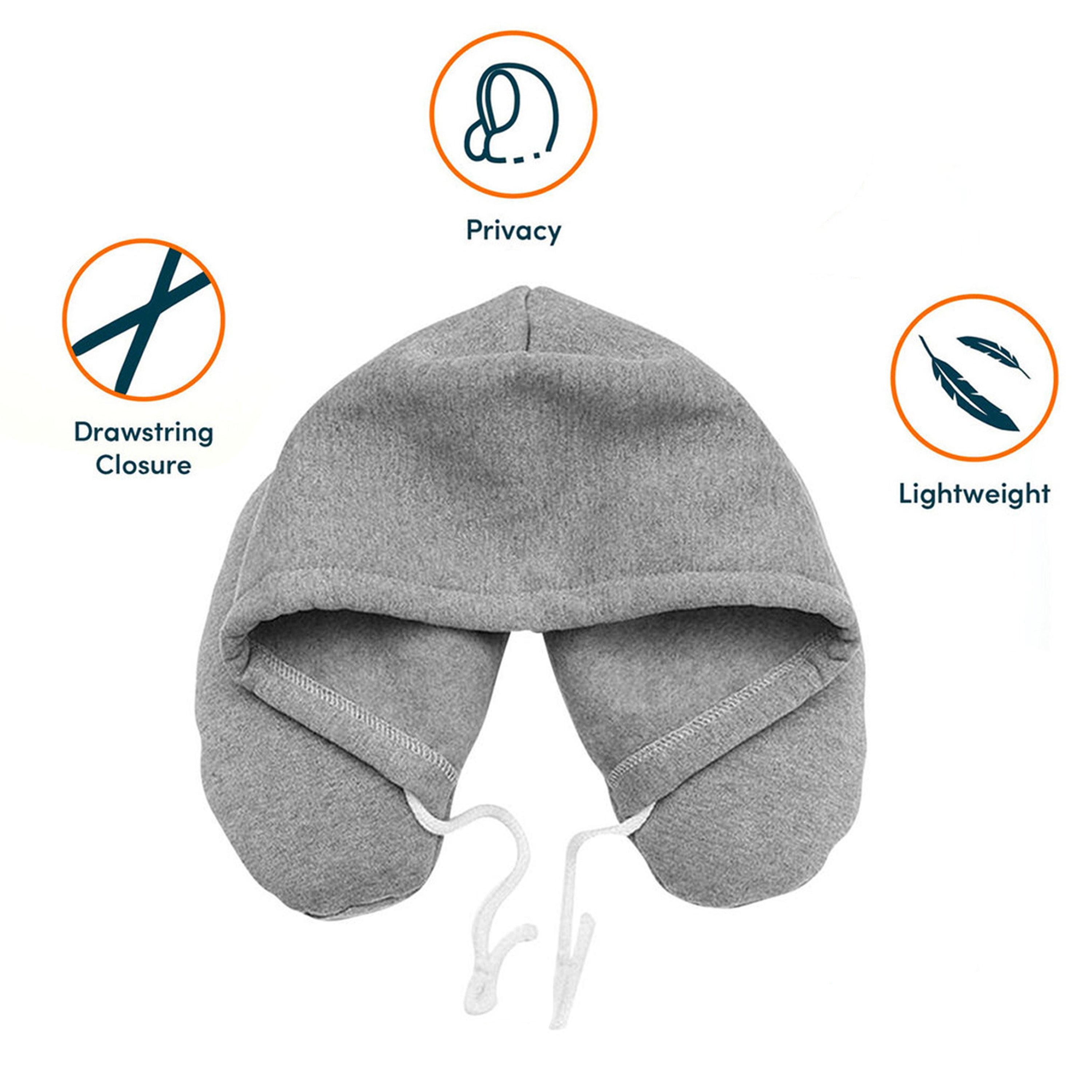 GEEZY Traveling Soft Hooded Neck Travel Pillow