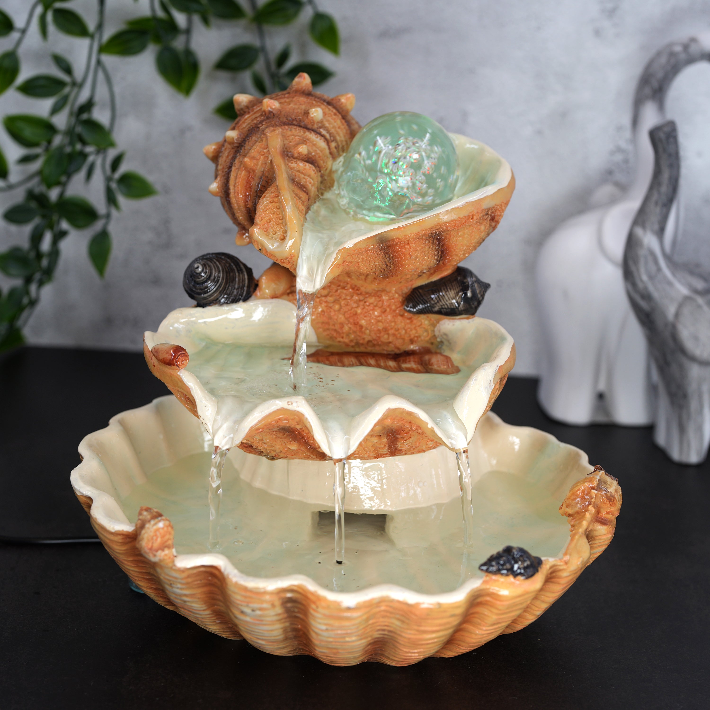 Clam Shell Water Feature Indoor With LED by GEEZY - The Magic Toy Shop