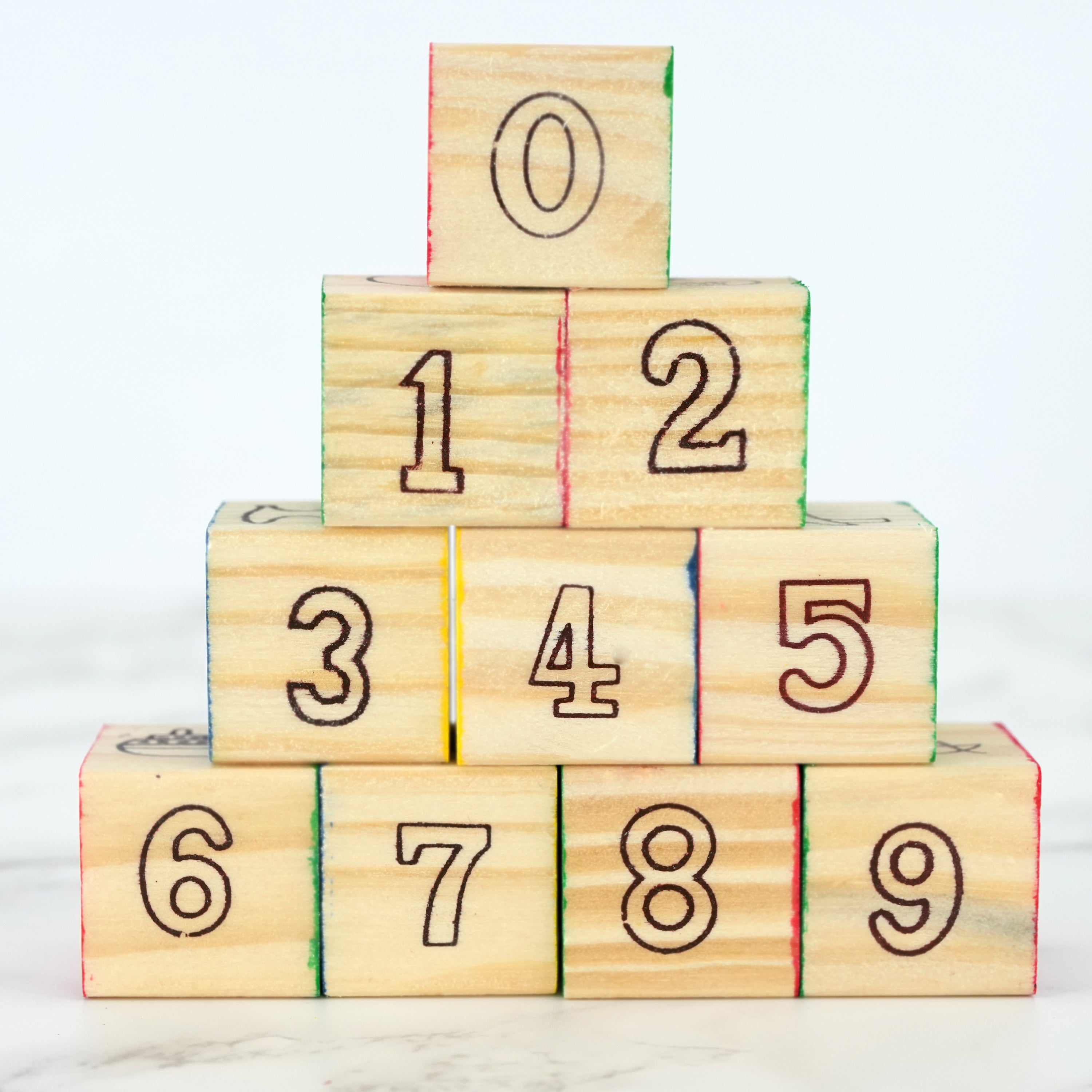 Wooden Block Set ABC 123 Number Block Set by MTS - The Magic Toy Shop