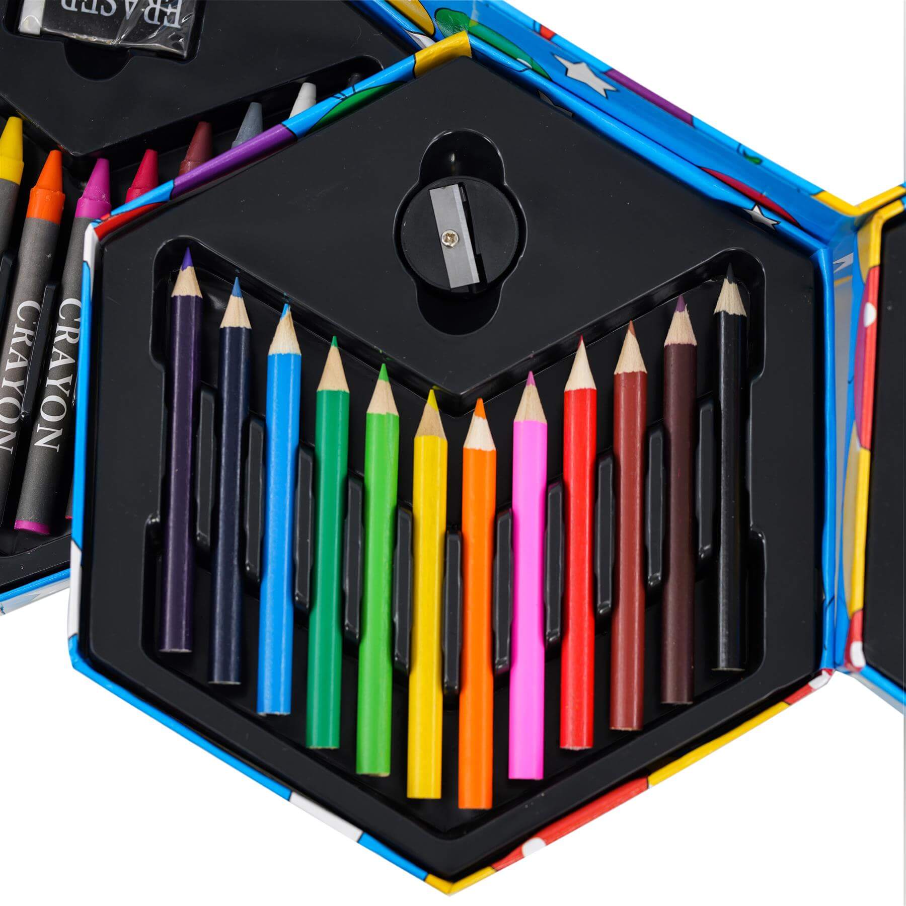 52 PCS Craft Art Artists Set Hexagonal Box by The Magic Toy Shop - The Magic Toy Shop