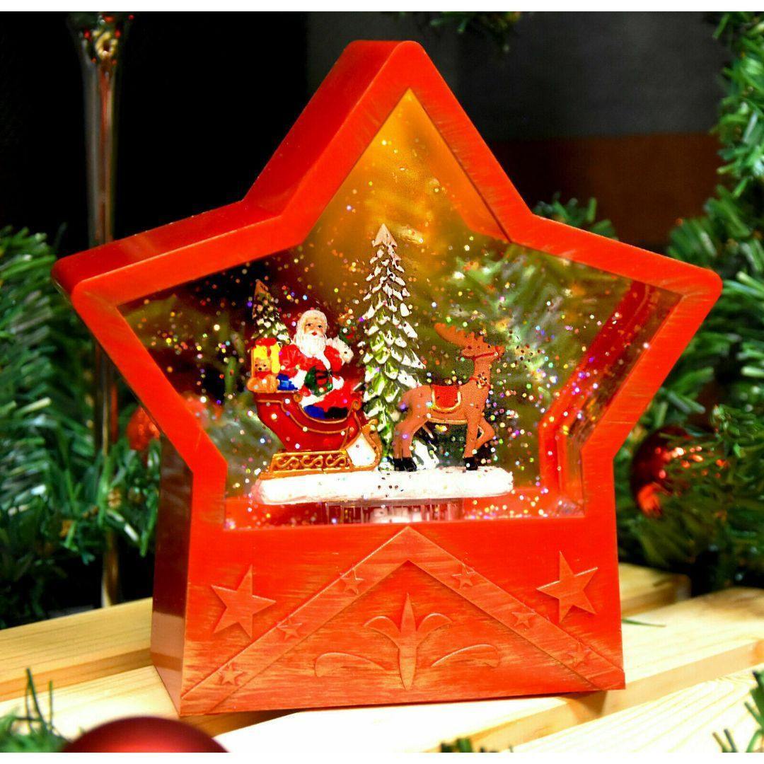 Glitter Star Red Christmas Decoration with Dual Power Battery by The Magic Toy Shop - The Magic Toy Shop