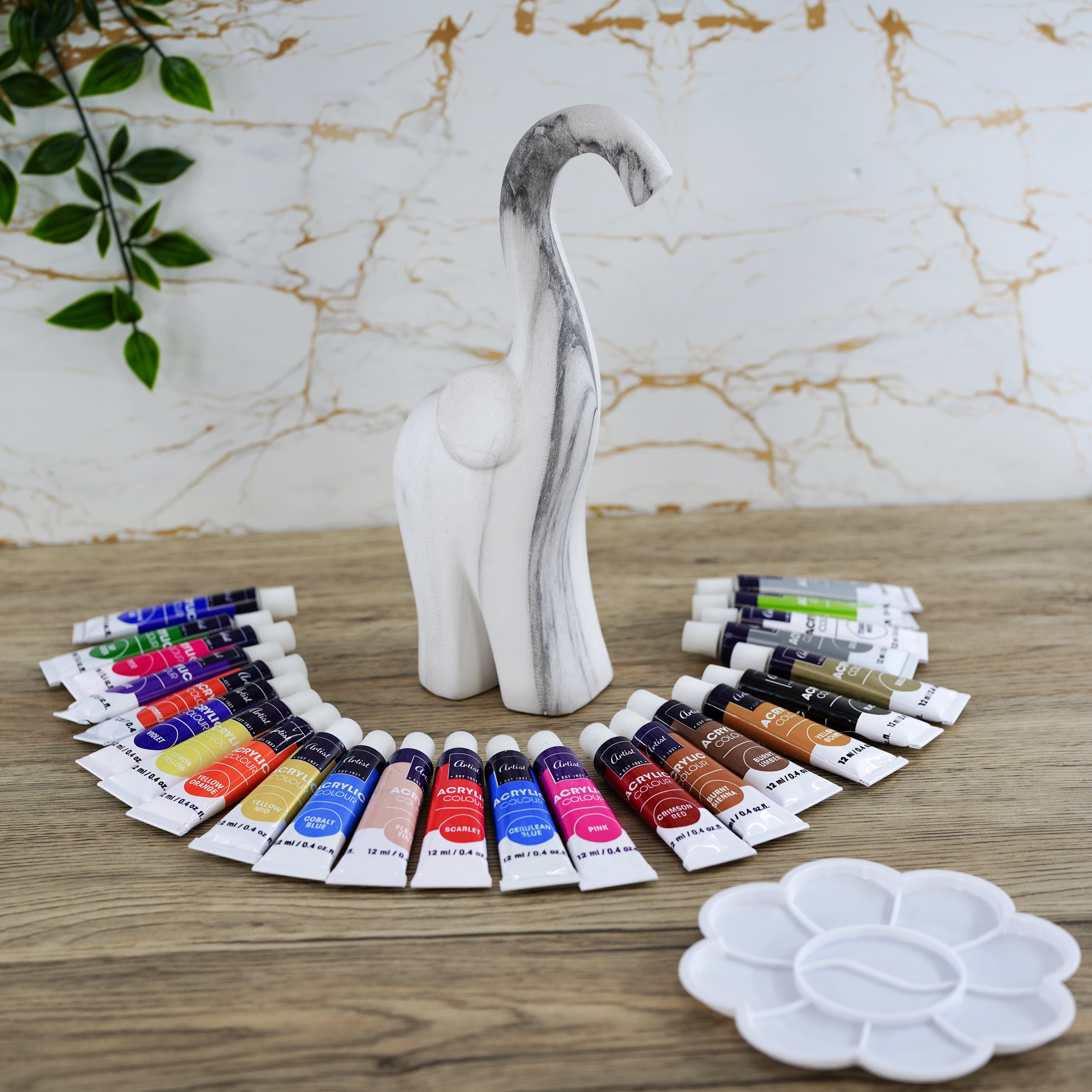 Set of 24 x 12 ml Tube Acrylic Paint Artist Set & Palette by Geezy - The Magic Toy Shop