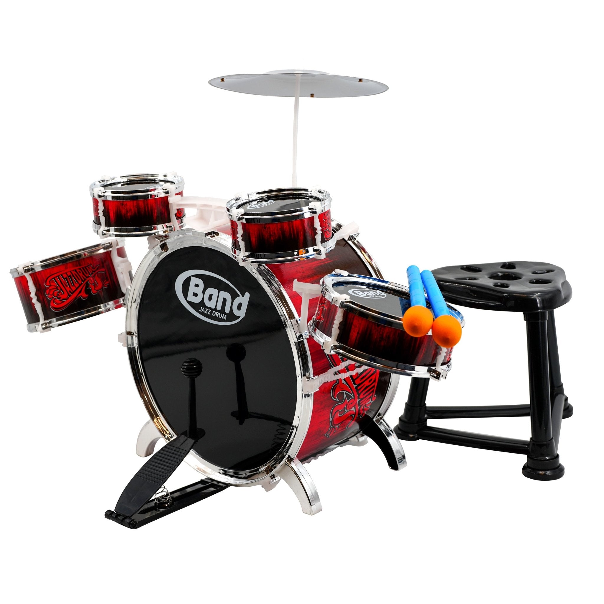 Childs Drum Playset Kit With Stool by The Magic Toy Shop - The Magic Toy Shop