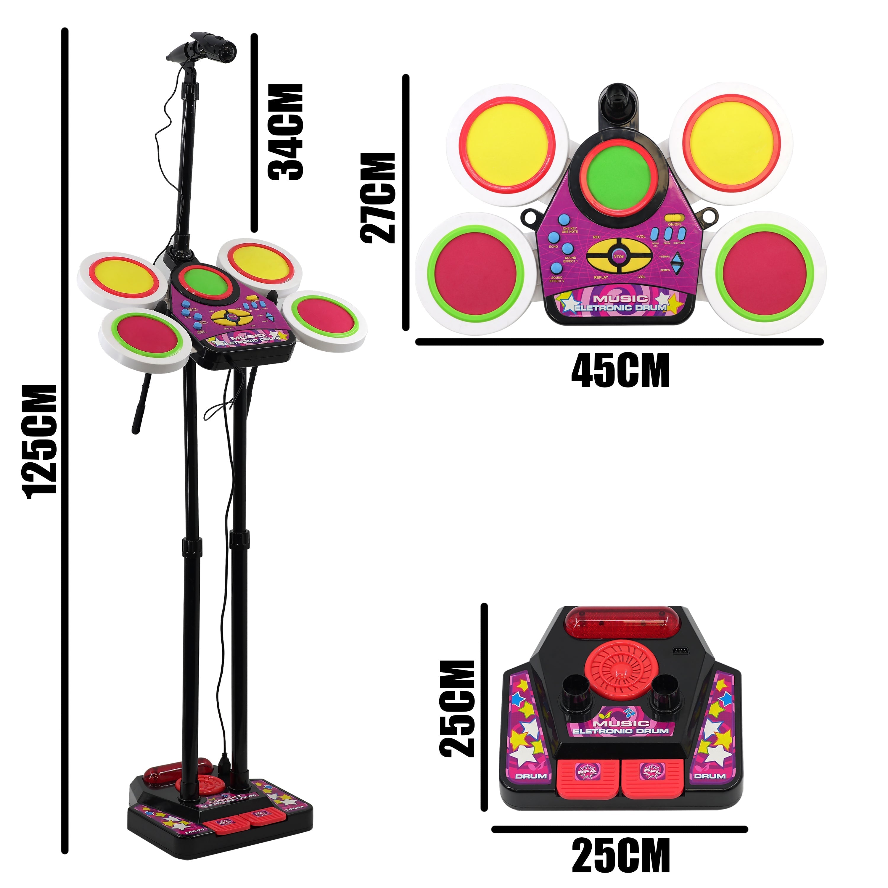 Electronic Drum Kit Playset by The Magic Toy Shop - The Magic Toy Shop