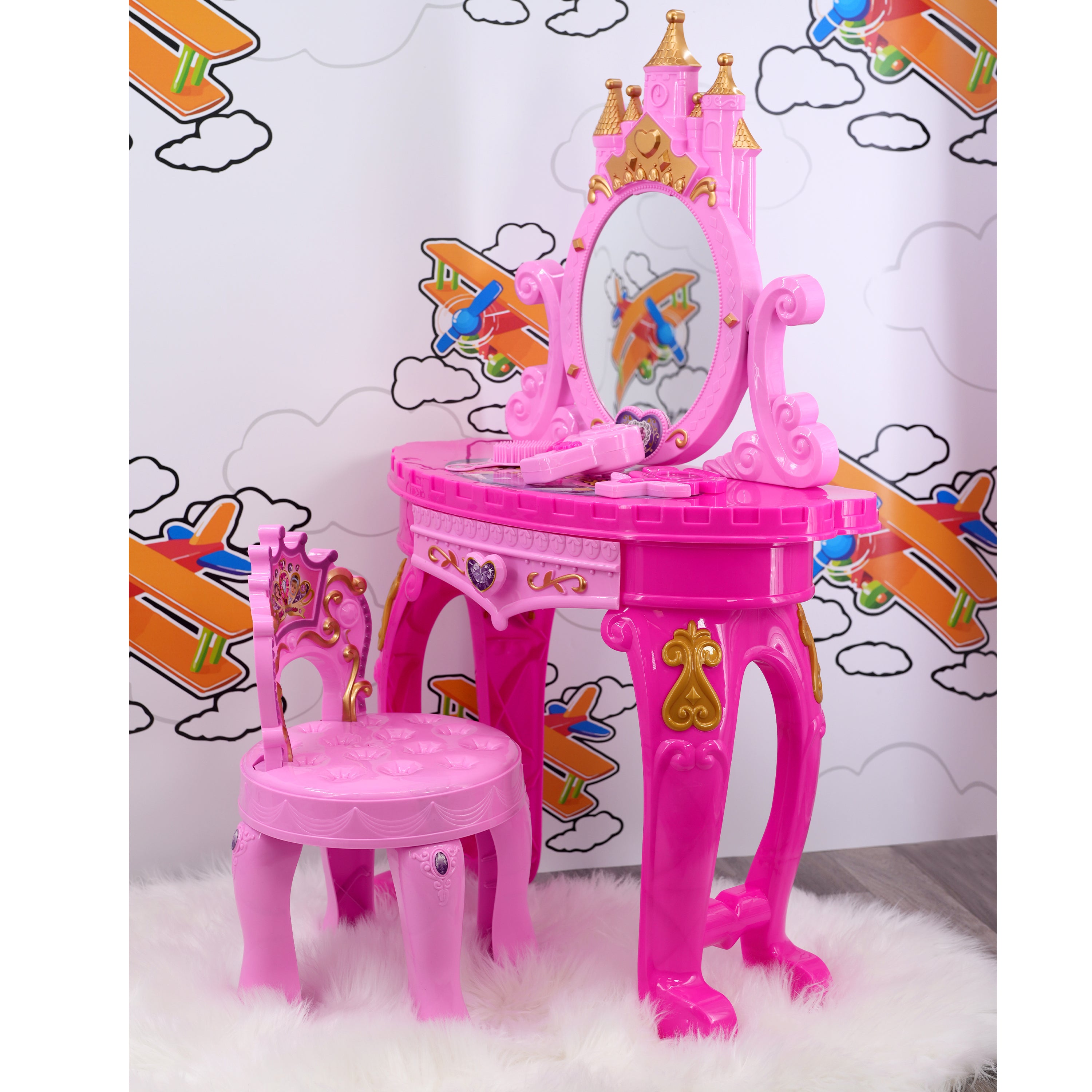 Princess Vanity Dressing Table & Stool Toy by The Magic Toy Shop - The Magic Toy Shop