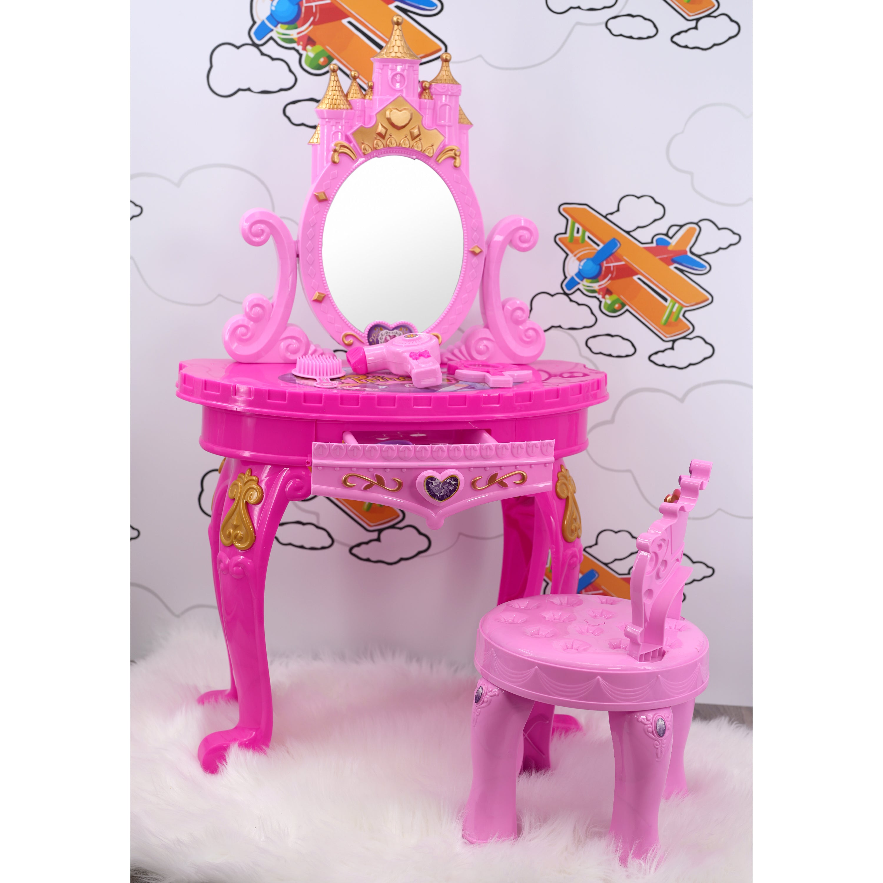 Princess Vanity Dressing Table & Stool Toy by The Magic Toy Shop - The Magic Toy Shop