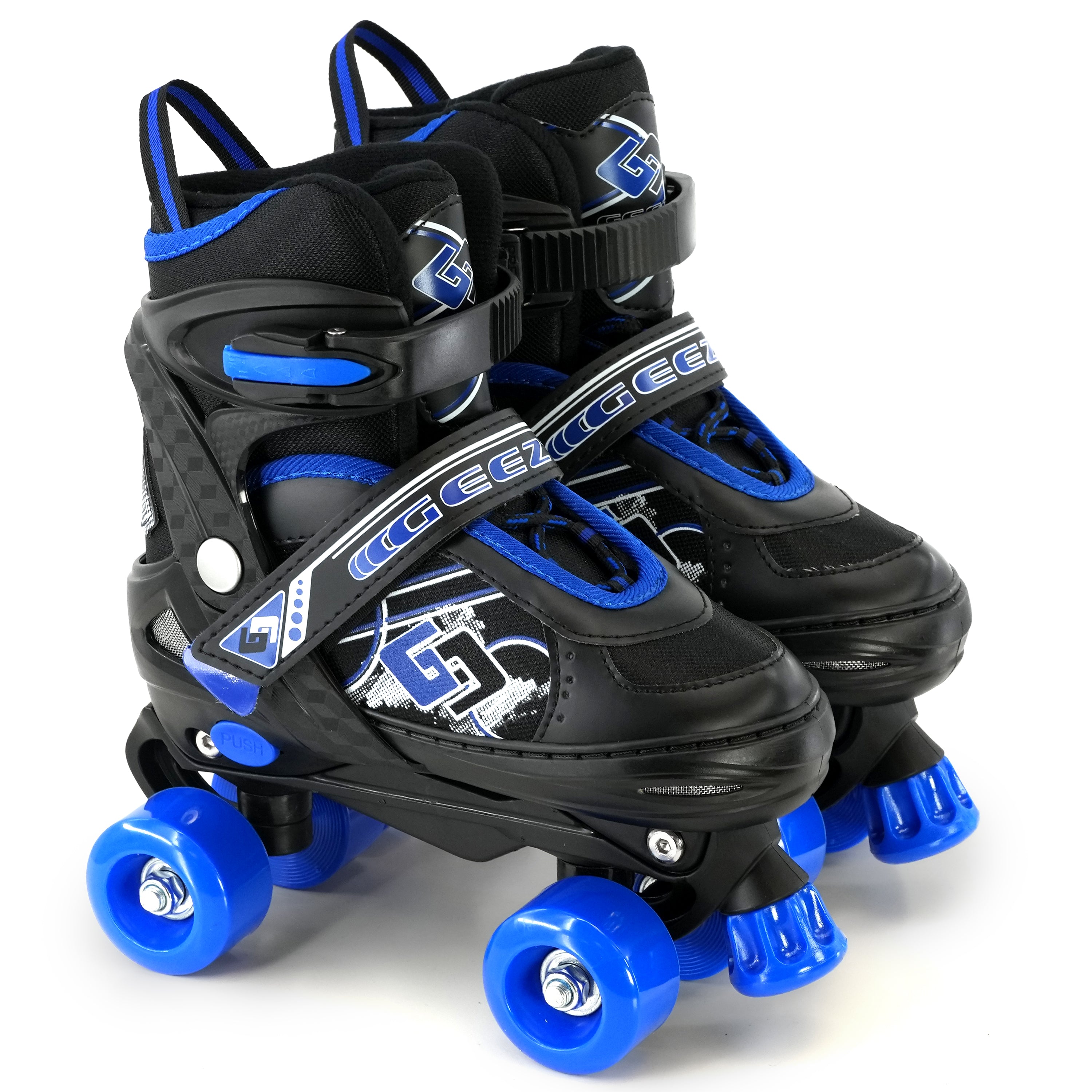 Blue and Black Roller Skates for Kids with 4 Wheel by The Magic Toy Shop - The Magic Toy Shop