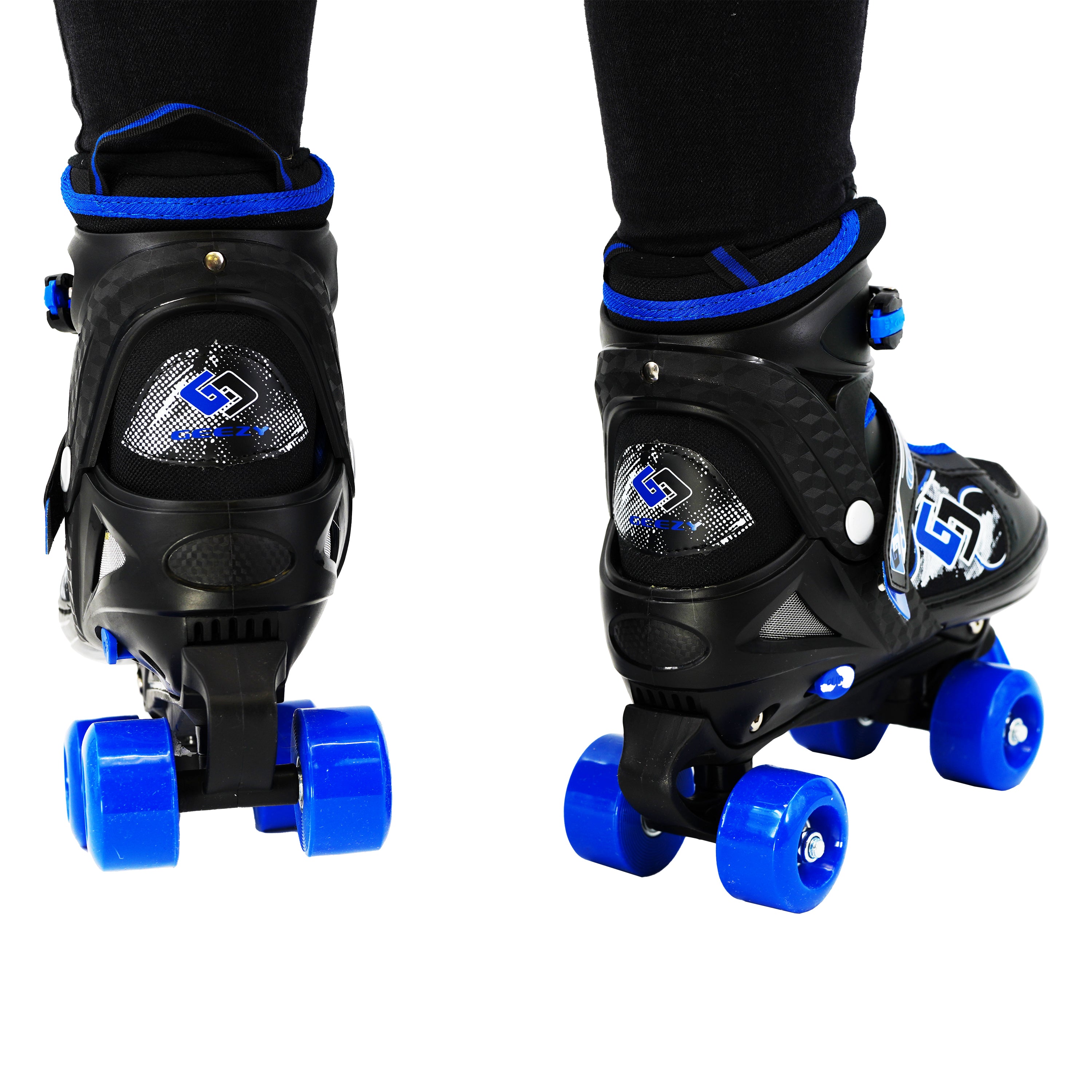 Blue and Black Roller Skates for Kids with 4 Wheel by The Magic Toy Shop - The Magic Toy Shop