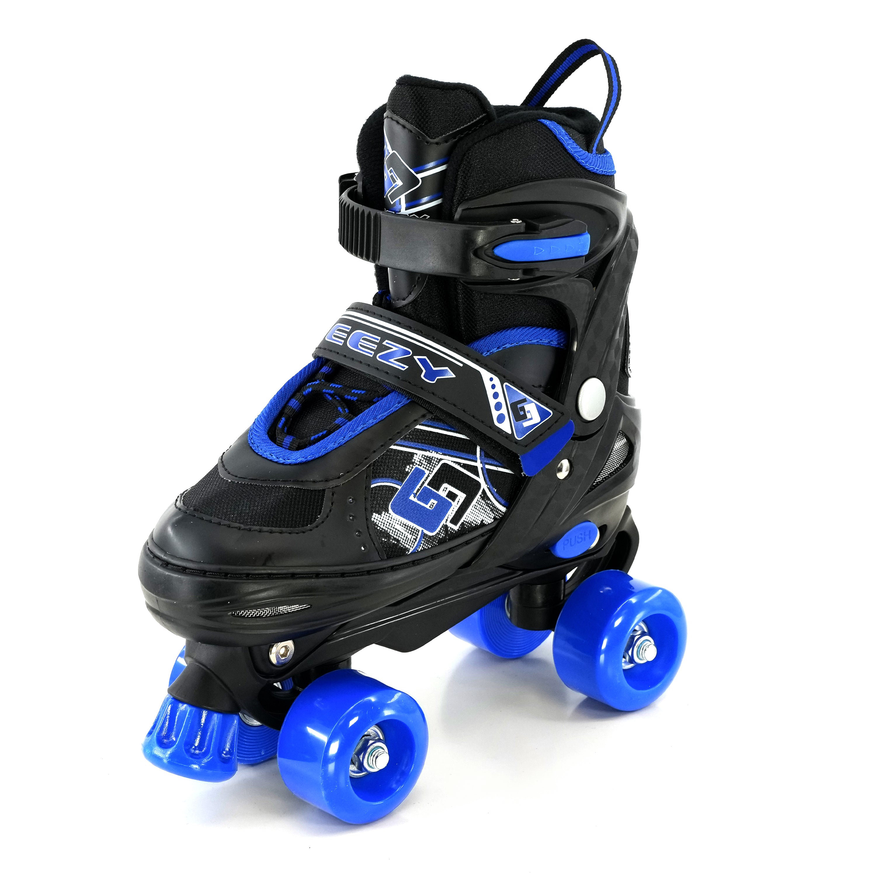 Blue and Black Roller Skates for Kids with 4 Wheel by The Magic Toy Shop - The Magic Toy Shop
