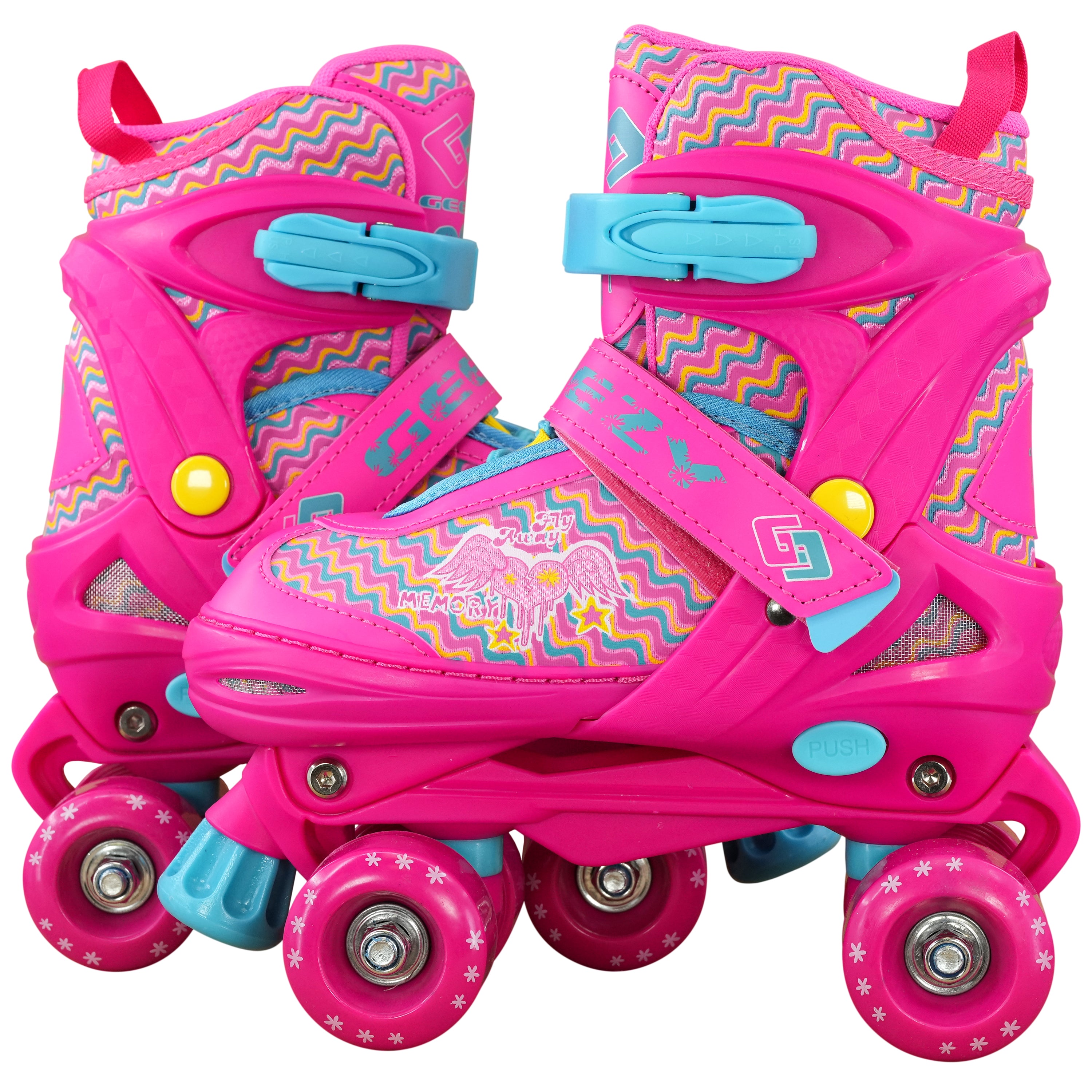 Large Pink Kids Roller Skates Boots by The Magic Toy Shop - The Magic Toy Shop