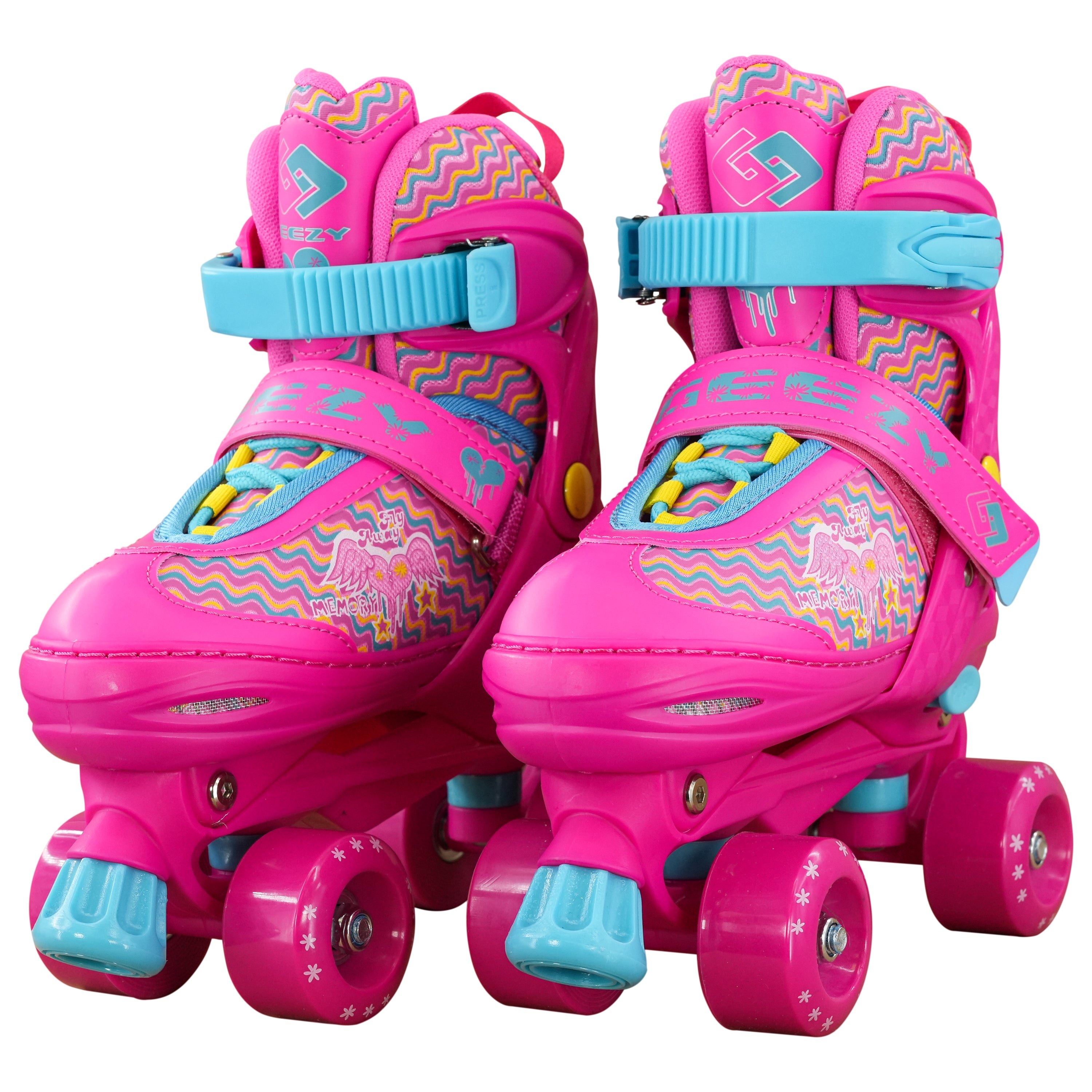 Large Pink Kids Roller Skates Boots by The Magic Toy Shop - The Magic Toy Shop
