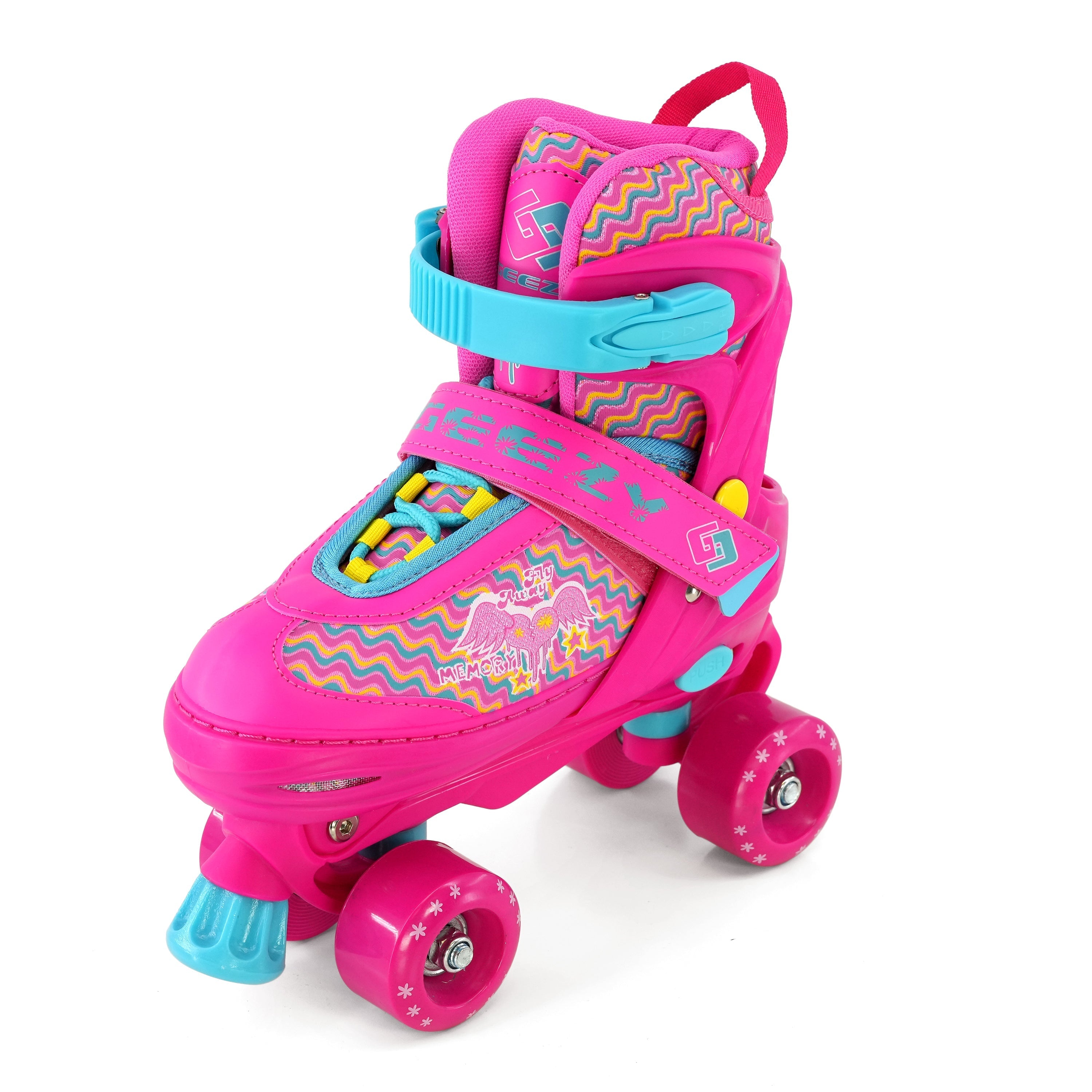 Pink Roller Skates for Kids with 4 Wheel Adjustable Sizes by The Magic Toy Shop - The Magic Toy Shop
