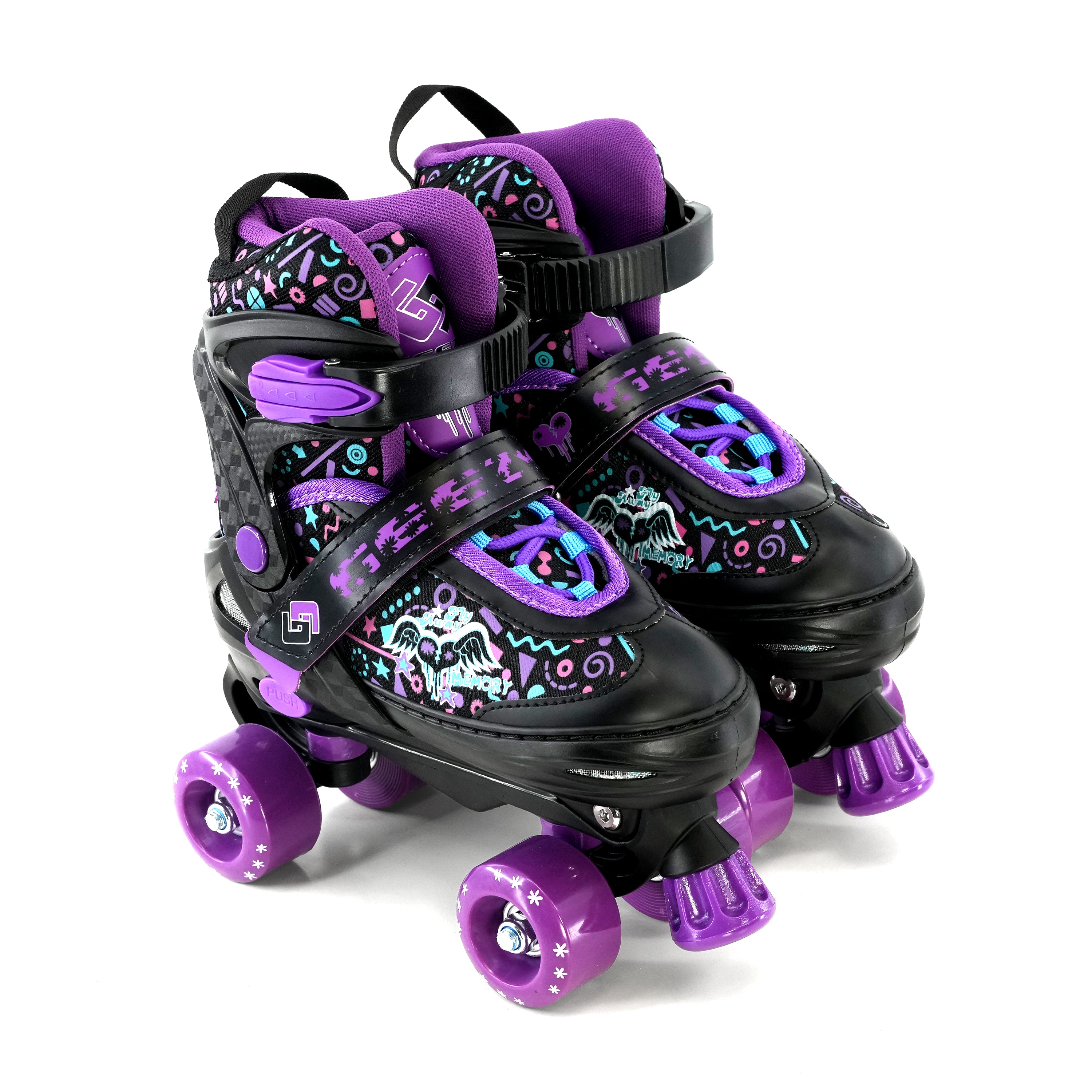 Purple Roller Skates for Kids with 4 Wheel by The Magic Toy Shop - The Magic Toy Shop