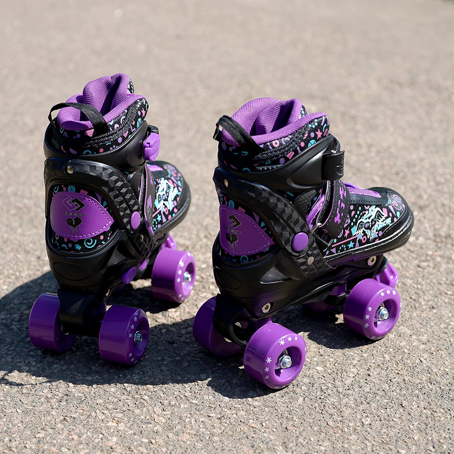 Purple Roller Skates for Kids with 4 Wheel by The Magic Toy Shop - The Magic Toy Shop