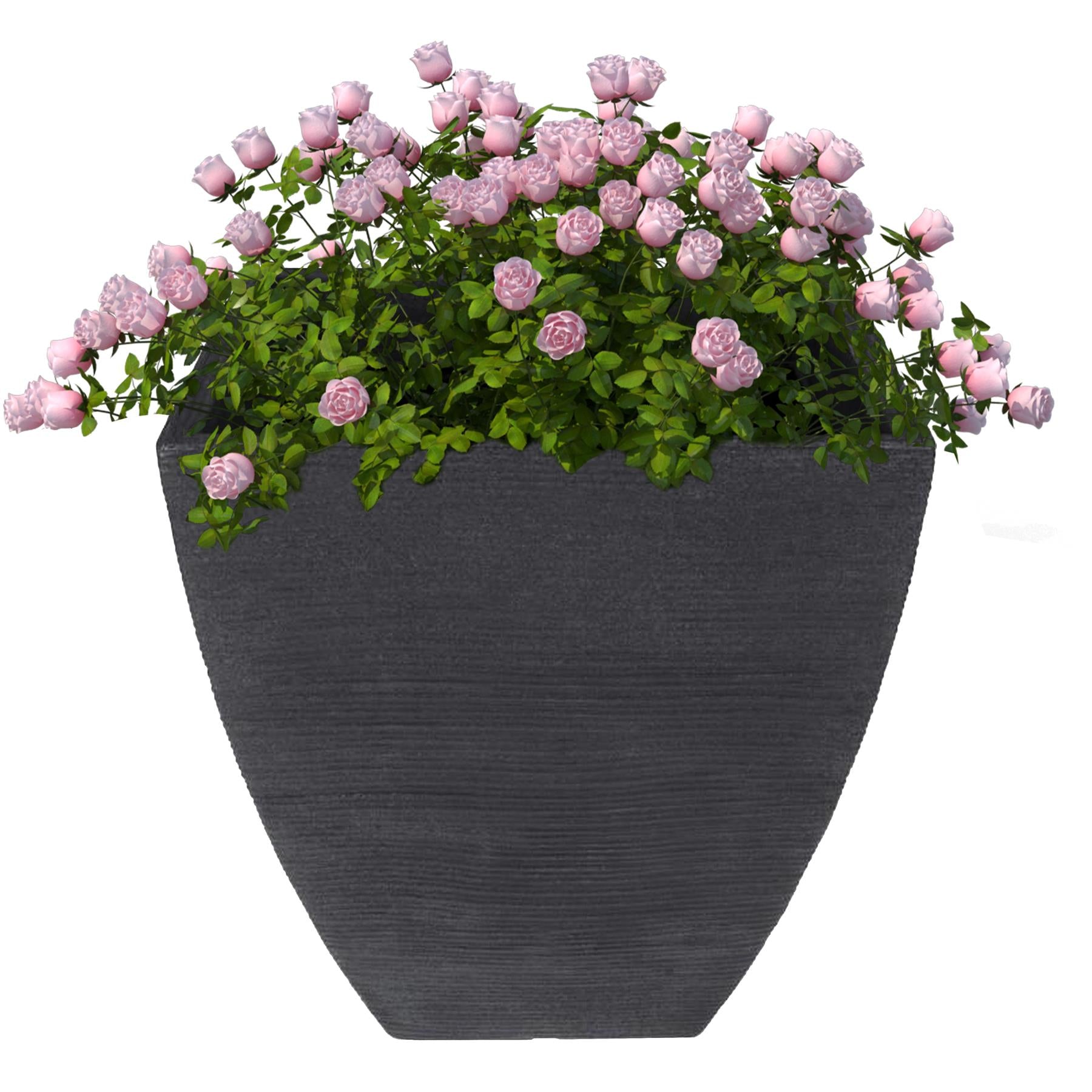 Large Flower Pot - Ribbed Pattern