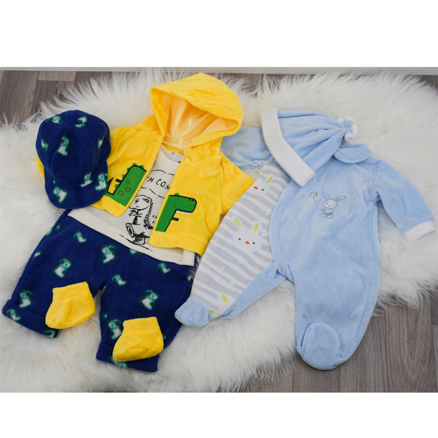 20” Boy Doll Clothes Set of 2 - Blue/Yellow by BiBi Doll - The Magic Toy Shop