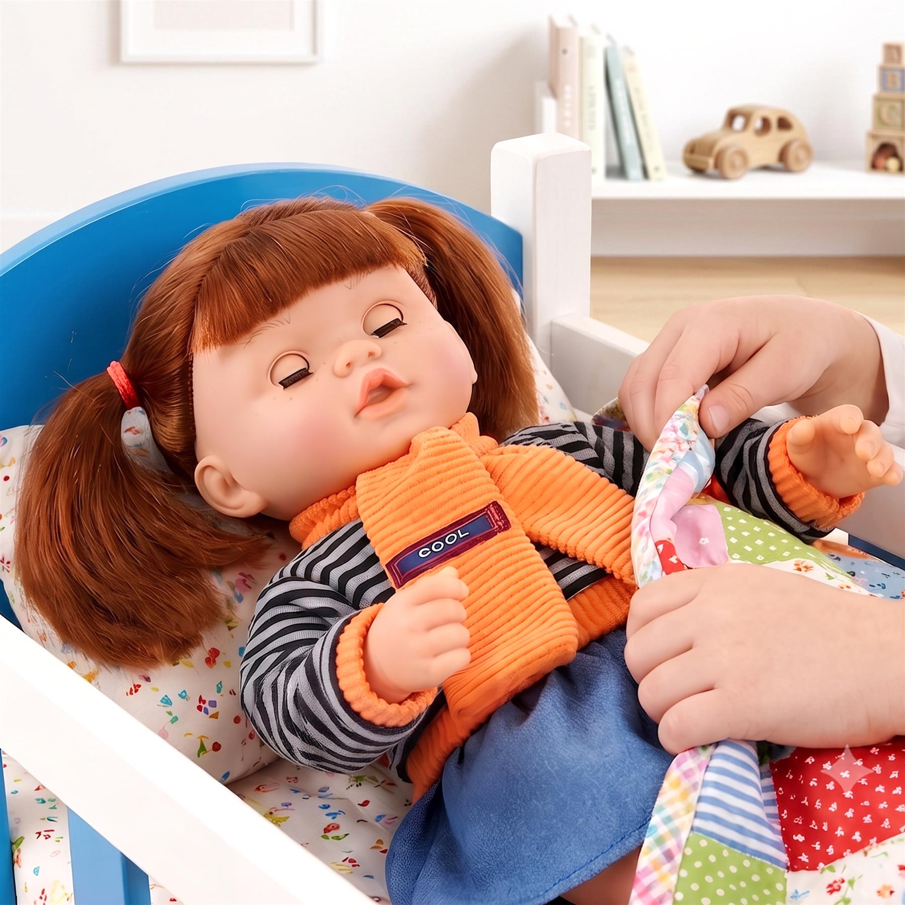 BiBi Sleeping Ginger Girl Doll (45 cm / 18")