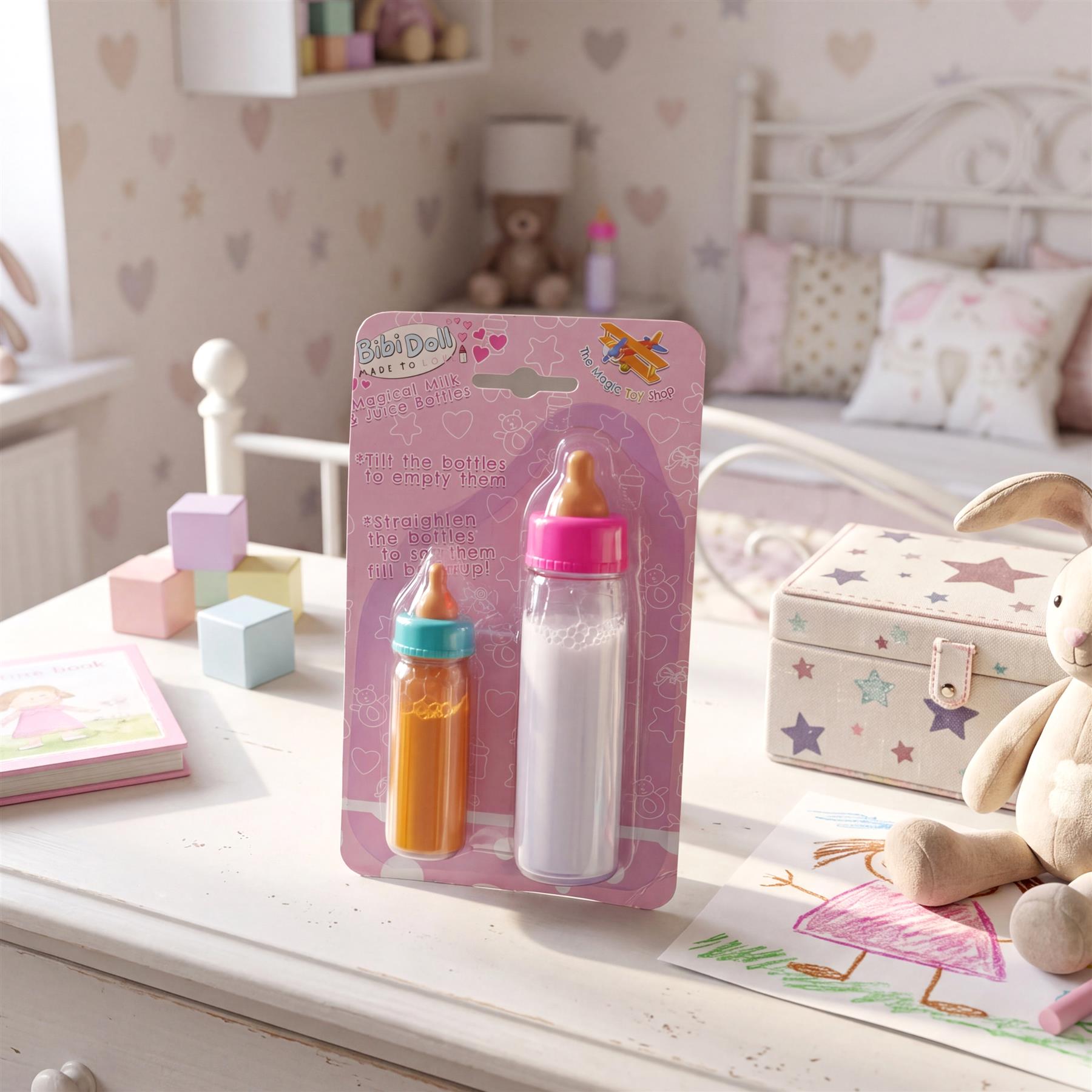 BiBi Doll Magic Milk Bottles Set of 2