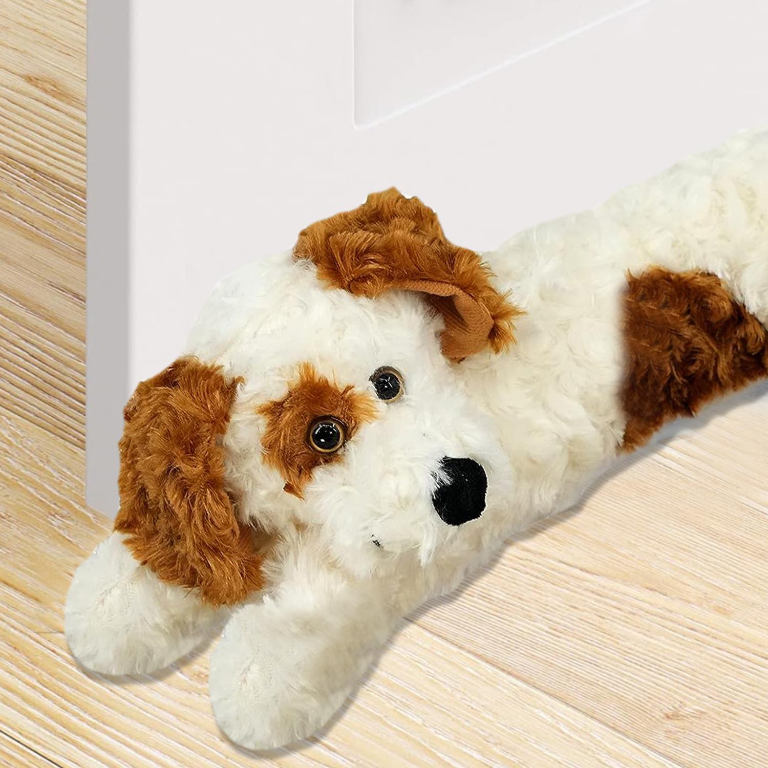 Brown and white plush dog toy - The Magic Toy Shop
