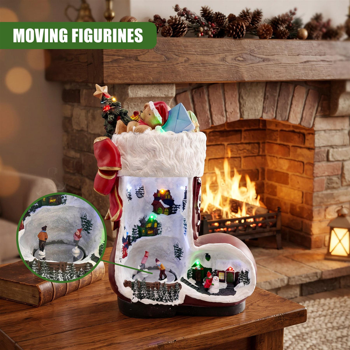 Animated Christmas Boot Ornament