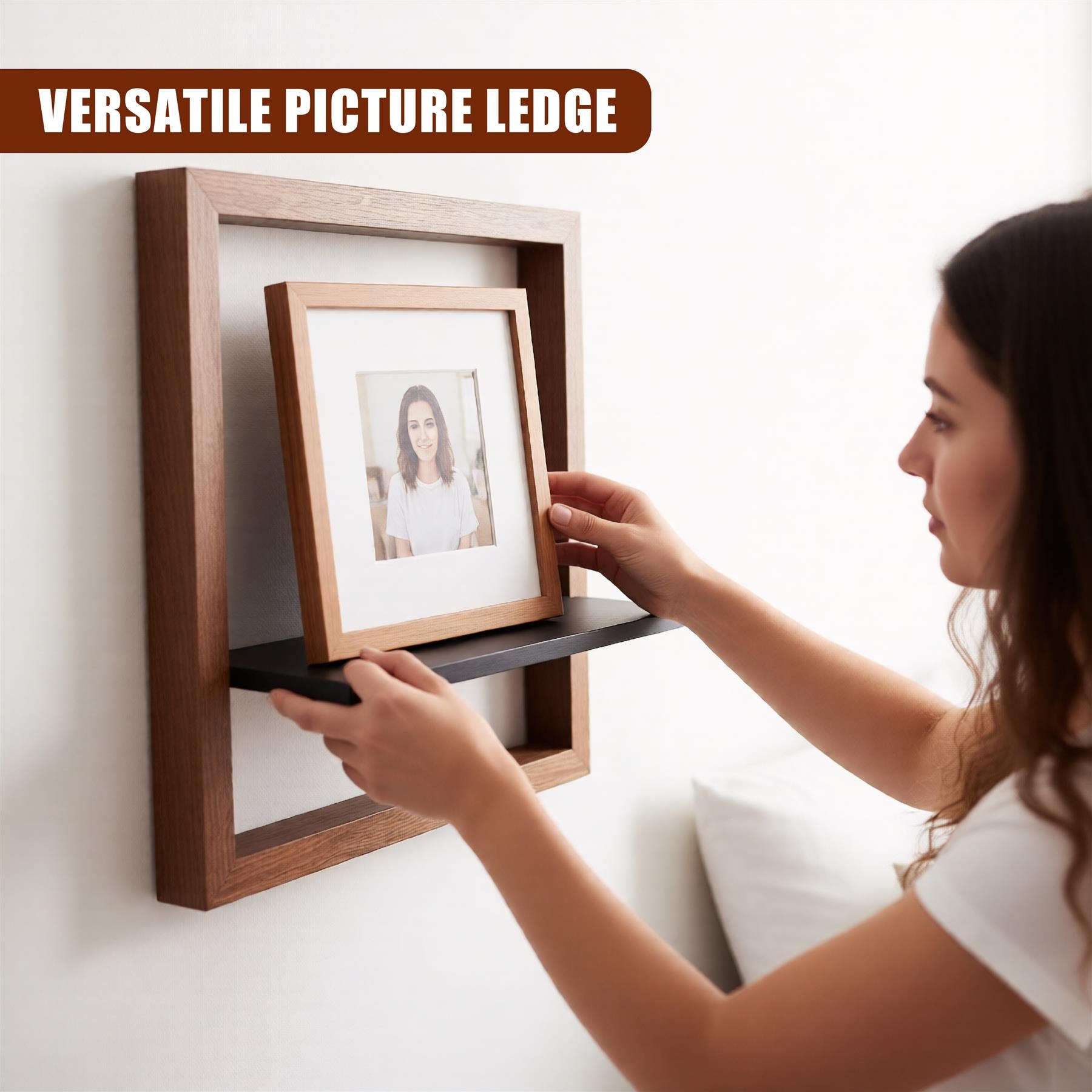 Wooden Floating Shelf: Versatile Picture Ledge - The Magic Toy Shop