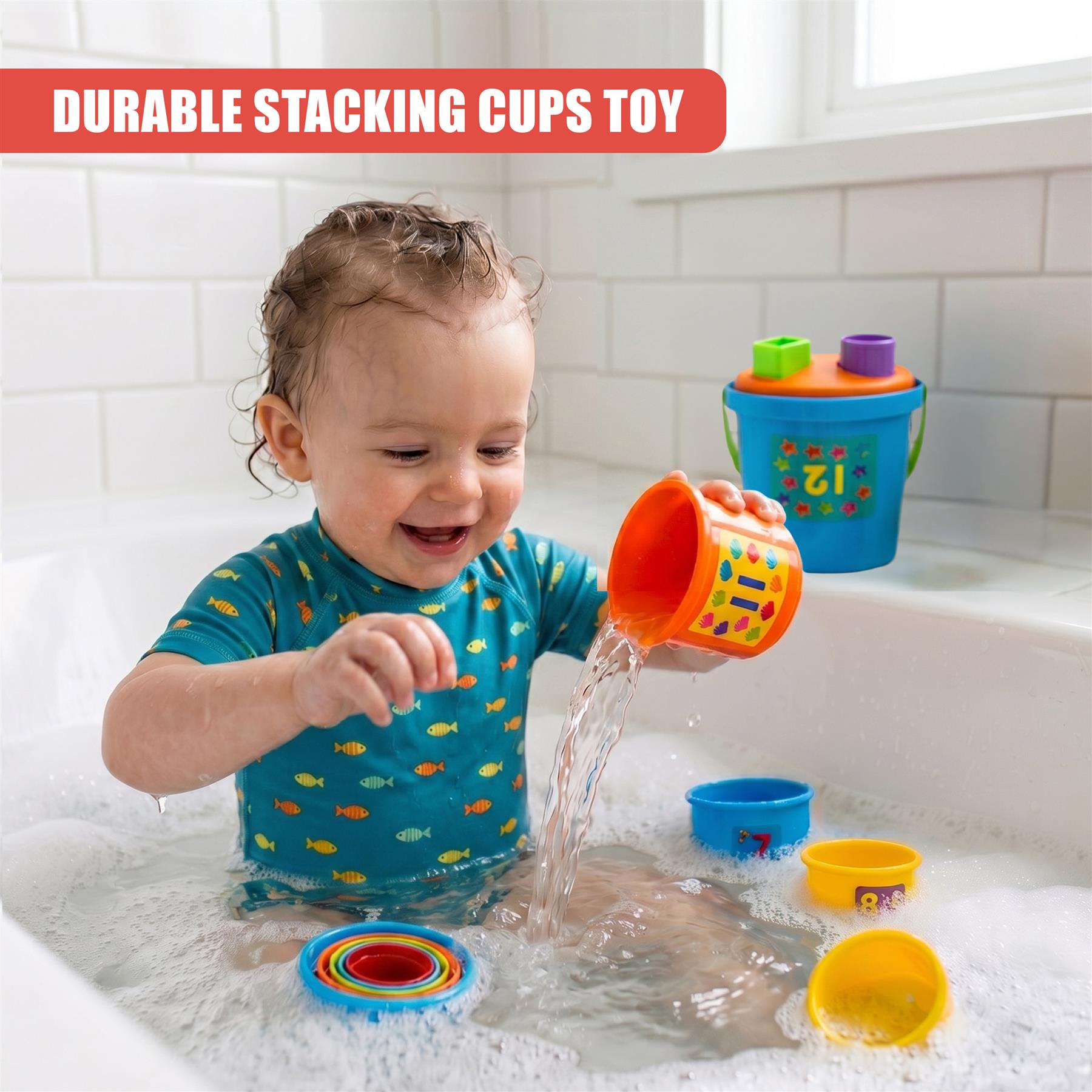 Gerry The Giraffe Stacking Cups