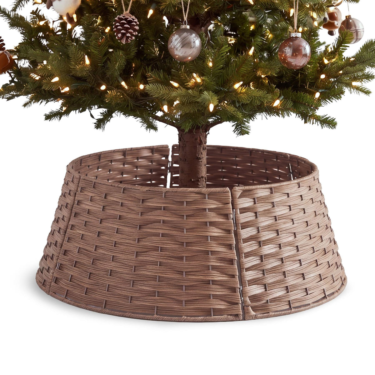 Natural Brown Christmas Tree Skirt 26"