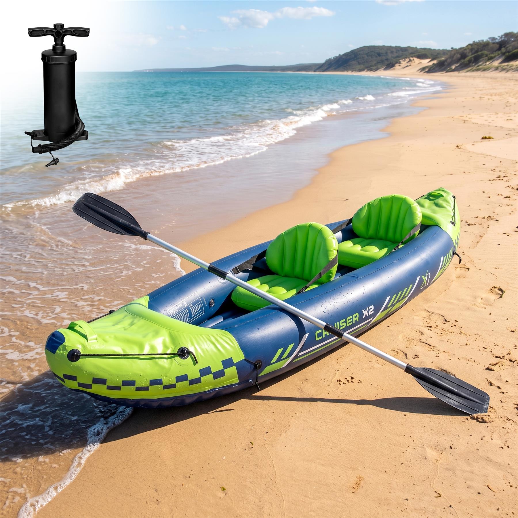 2 Person Inflatable Kayak Set