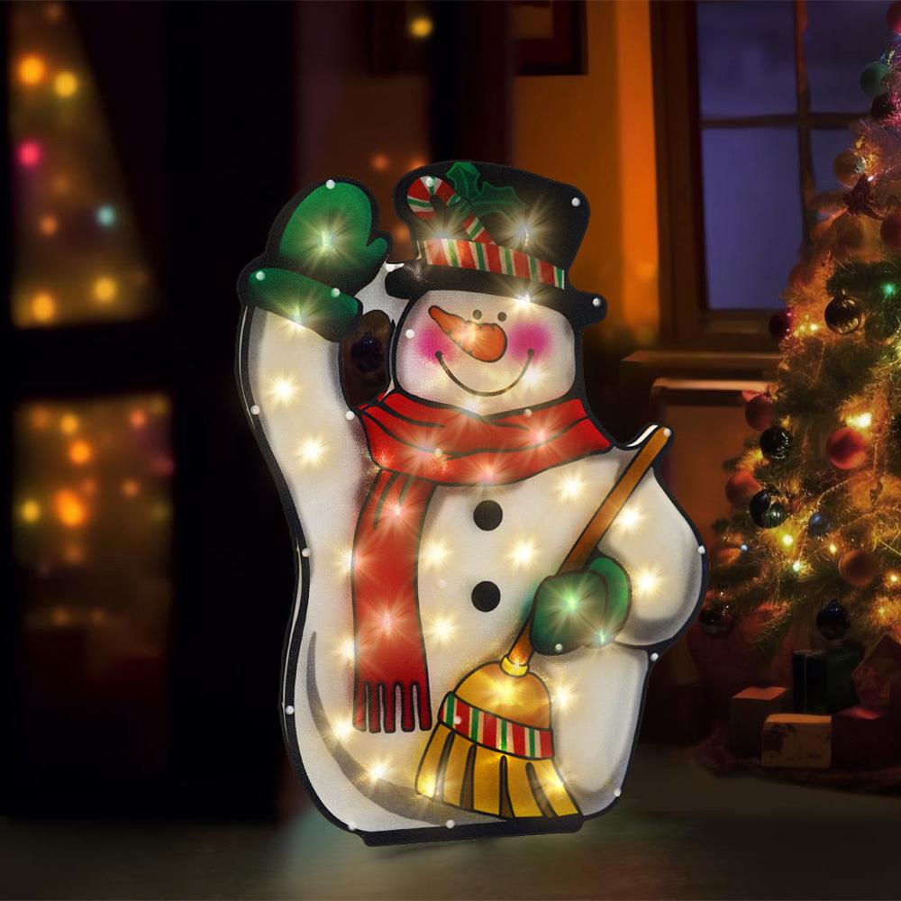 Christmas Silhouette Broom & Snowman by GEEZY - The Magic Toy Shop