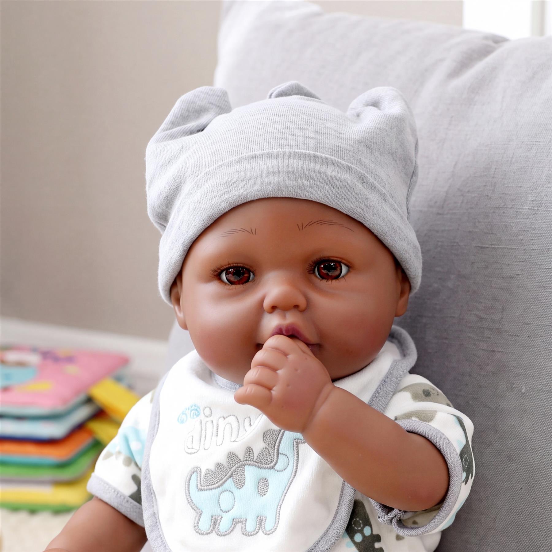 BiBi Black Doll Reborn Boy "Barney" (43 cm / 17")