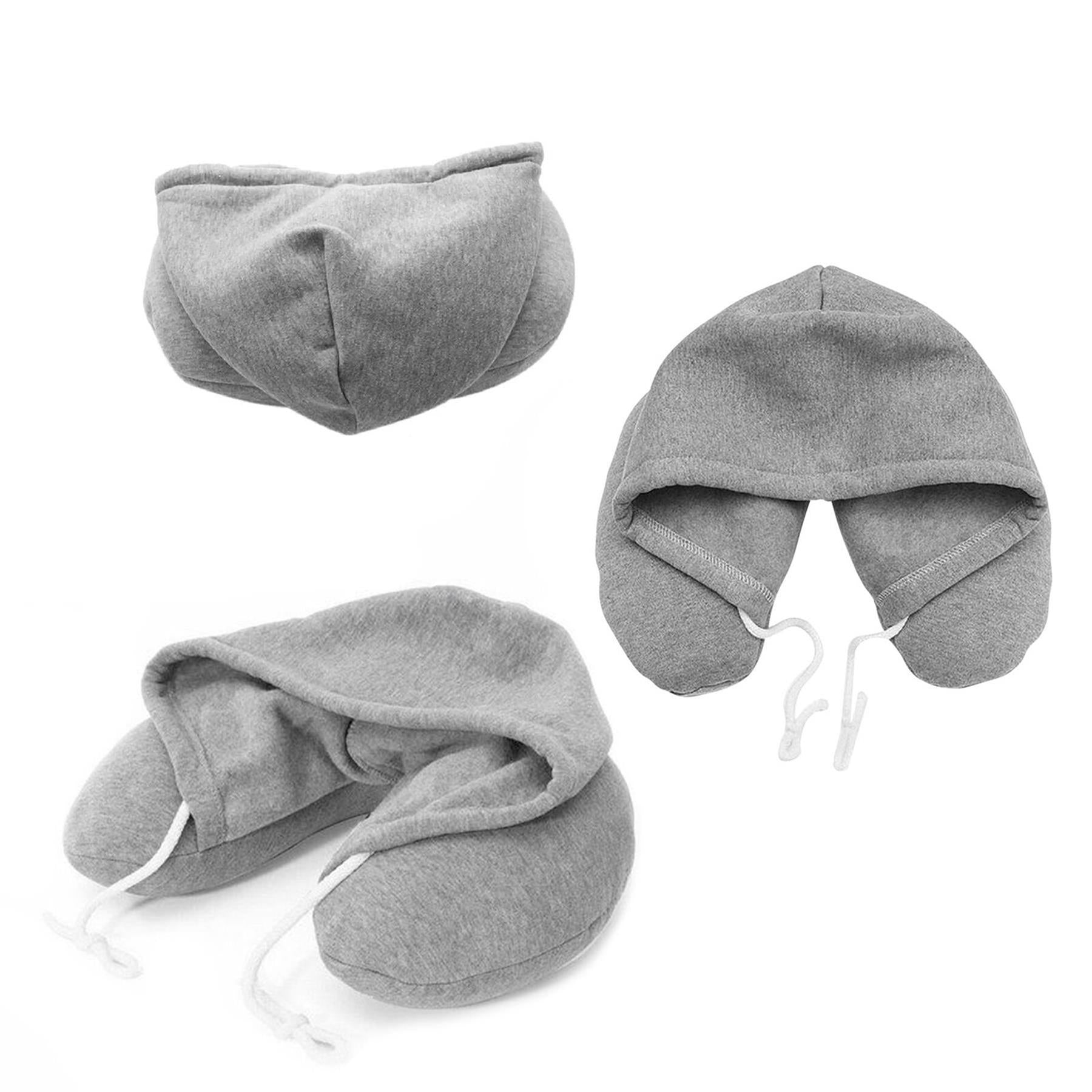 GEEZY Soft Hooded Neck Travel Pillow