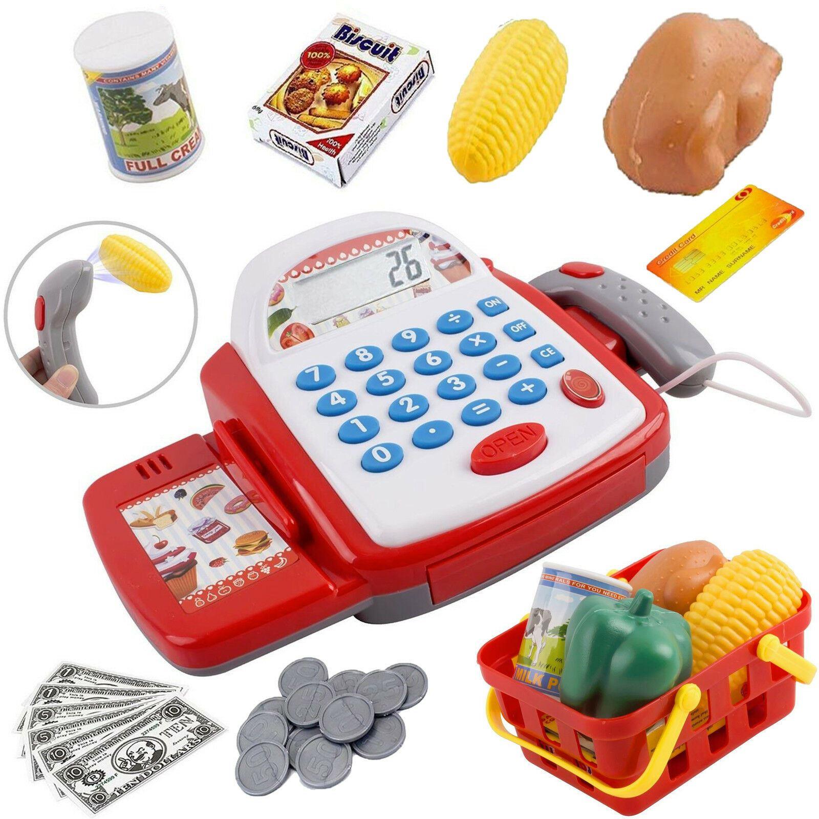 White & Red Cash Register Toy by The Magic Toy Shop - The Magic Toy Shop