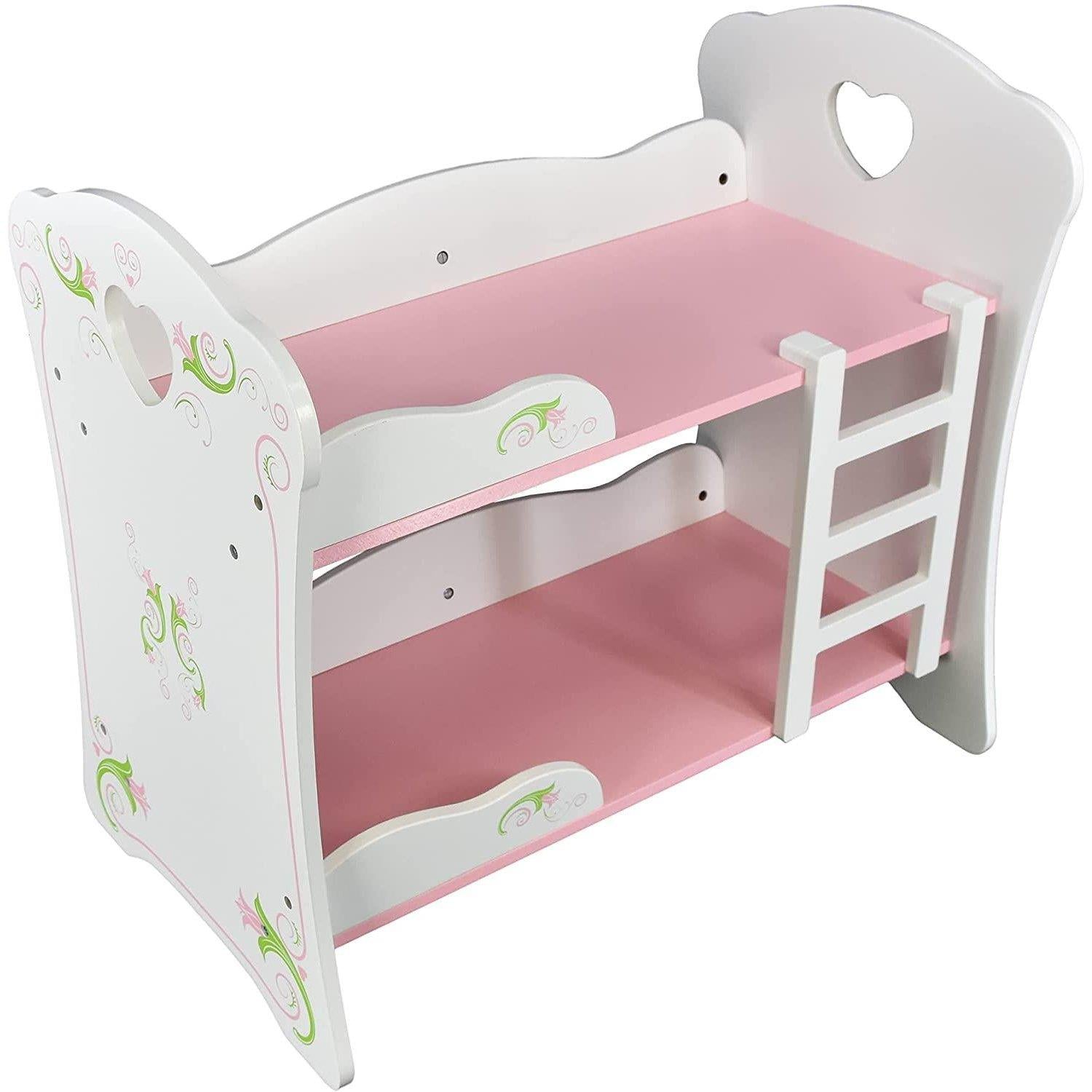 "Twin toddler bed with pink ladders" - The Magic Toy Shop