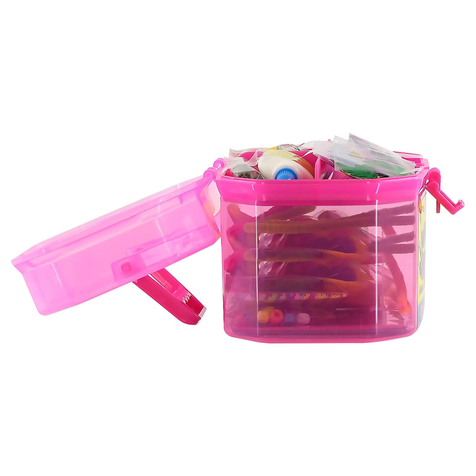 The Magic Toy Shop Pink Kids Super Craft Carry Case