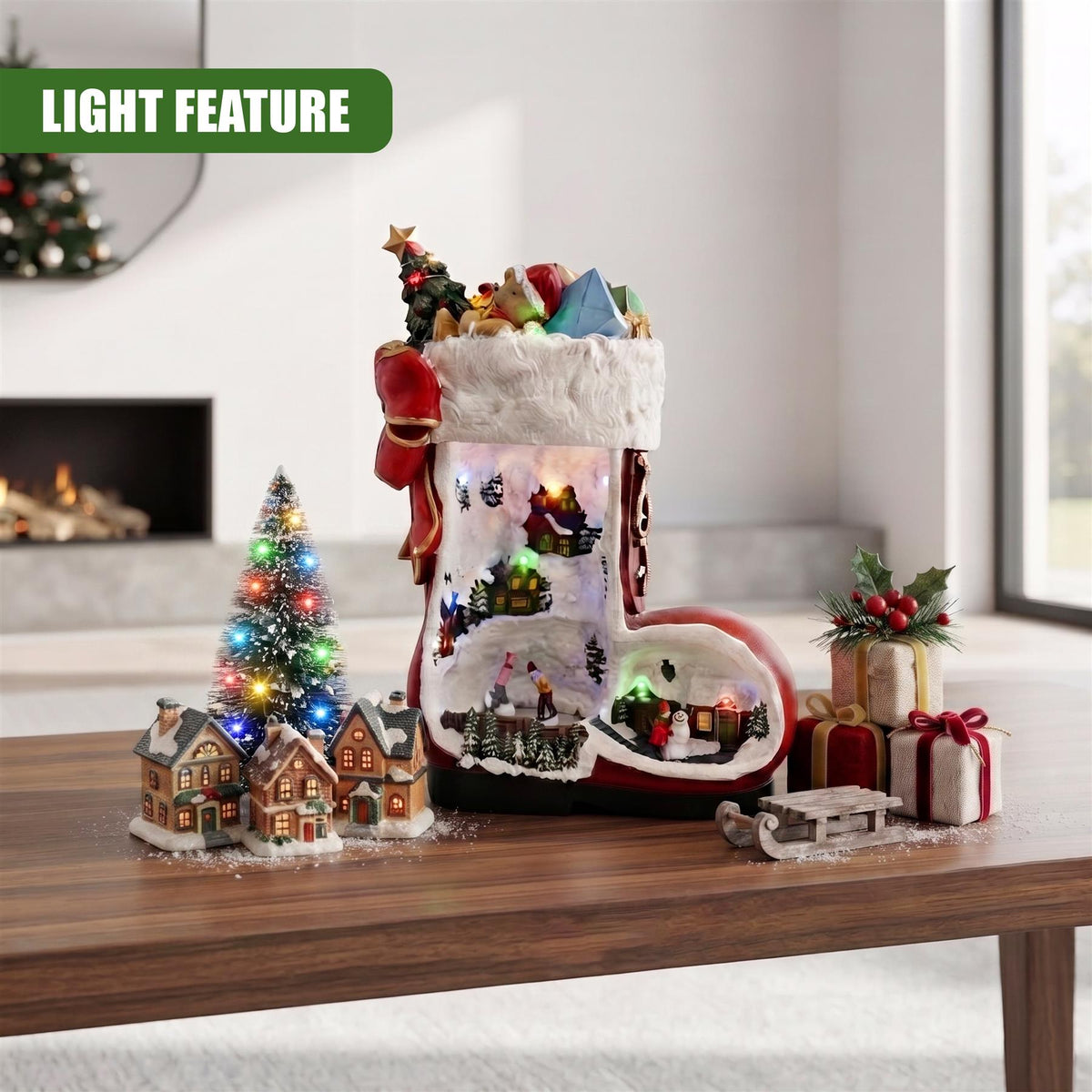 Animated Christmas Boot Ornament