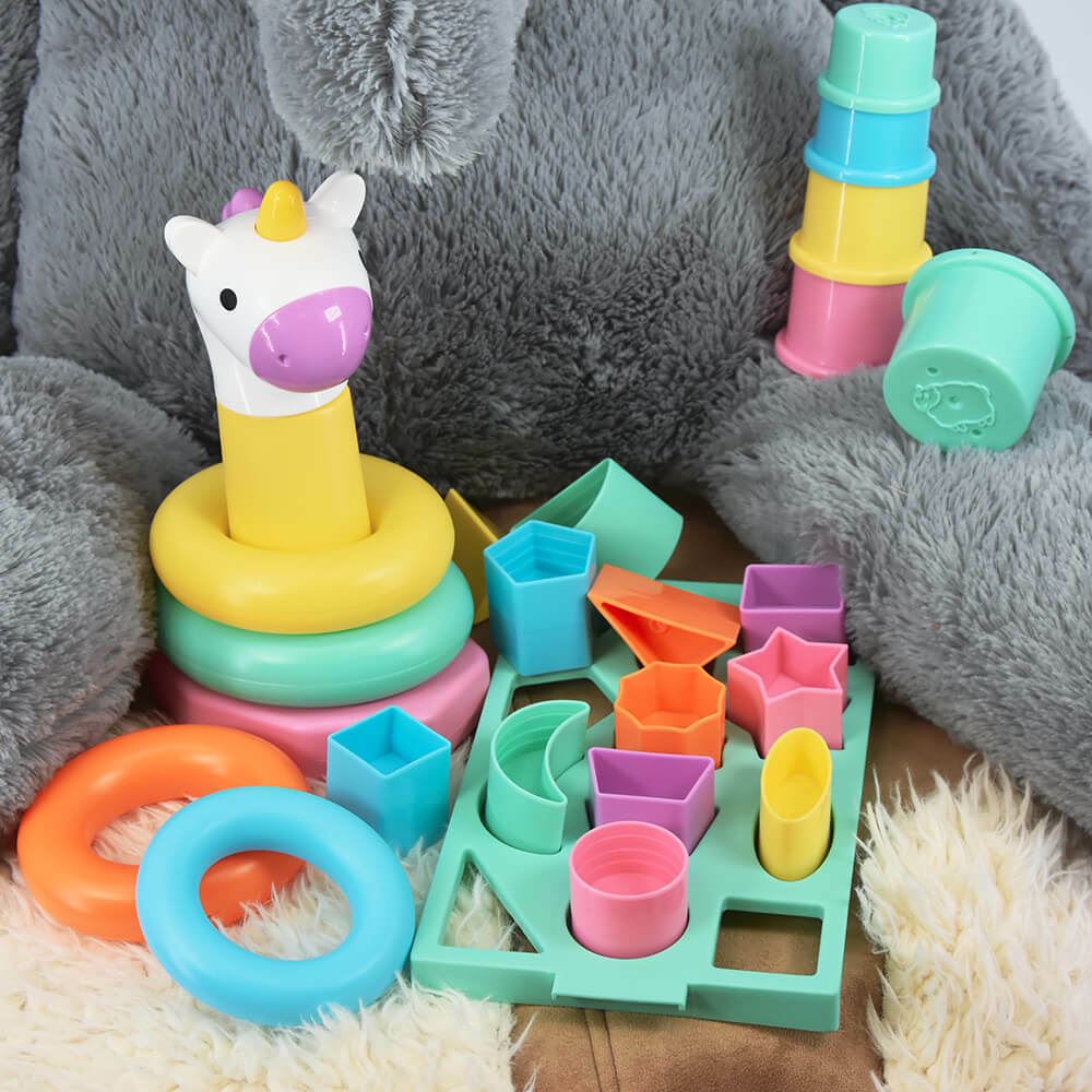 The Magic Toy Shop My 1st Sorting & Stacking Shapes Cups Rings Toy Set