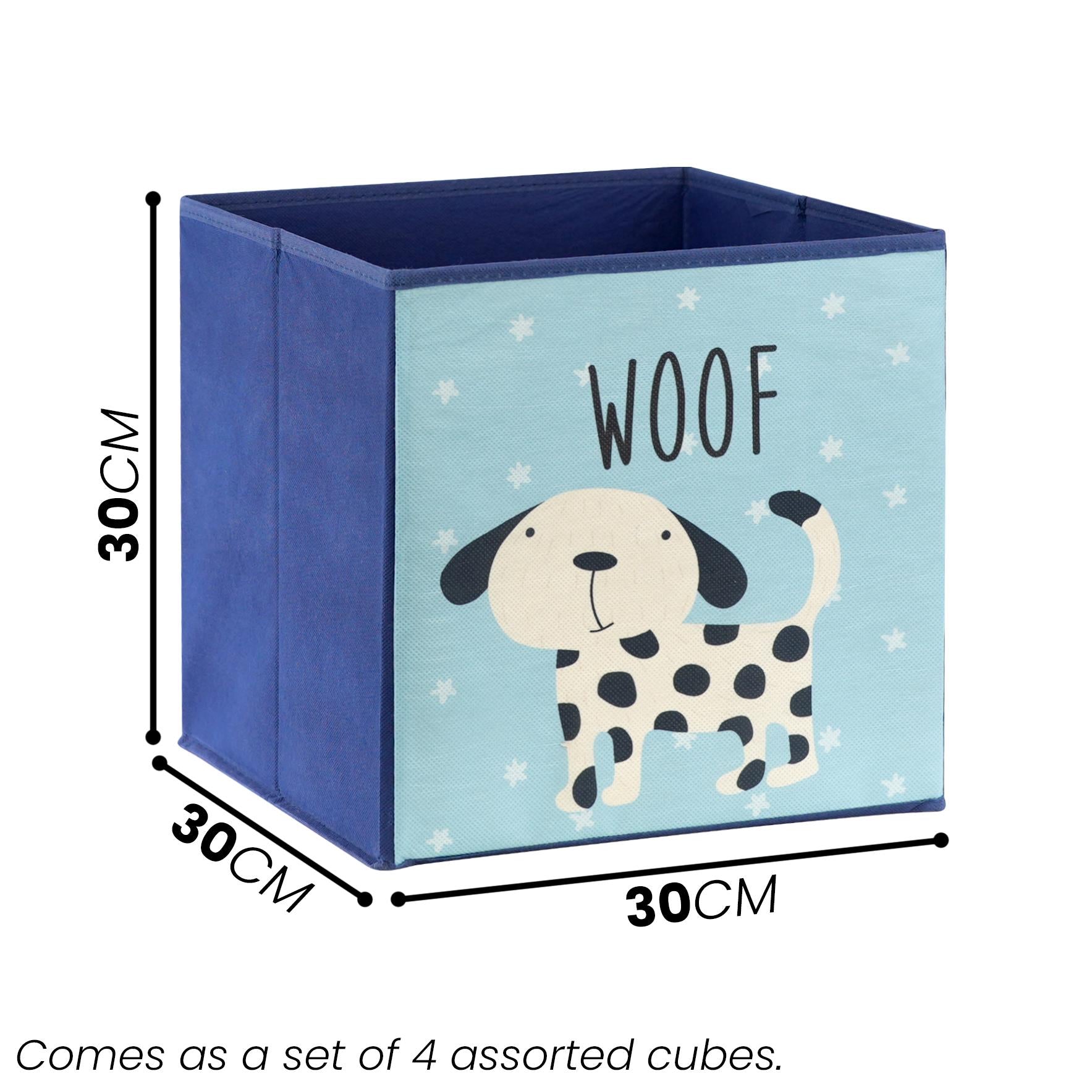 The Magic Toy Shop Set of 4 Animal Design Storage Boxes