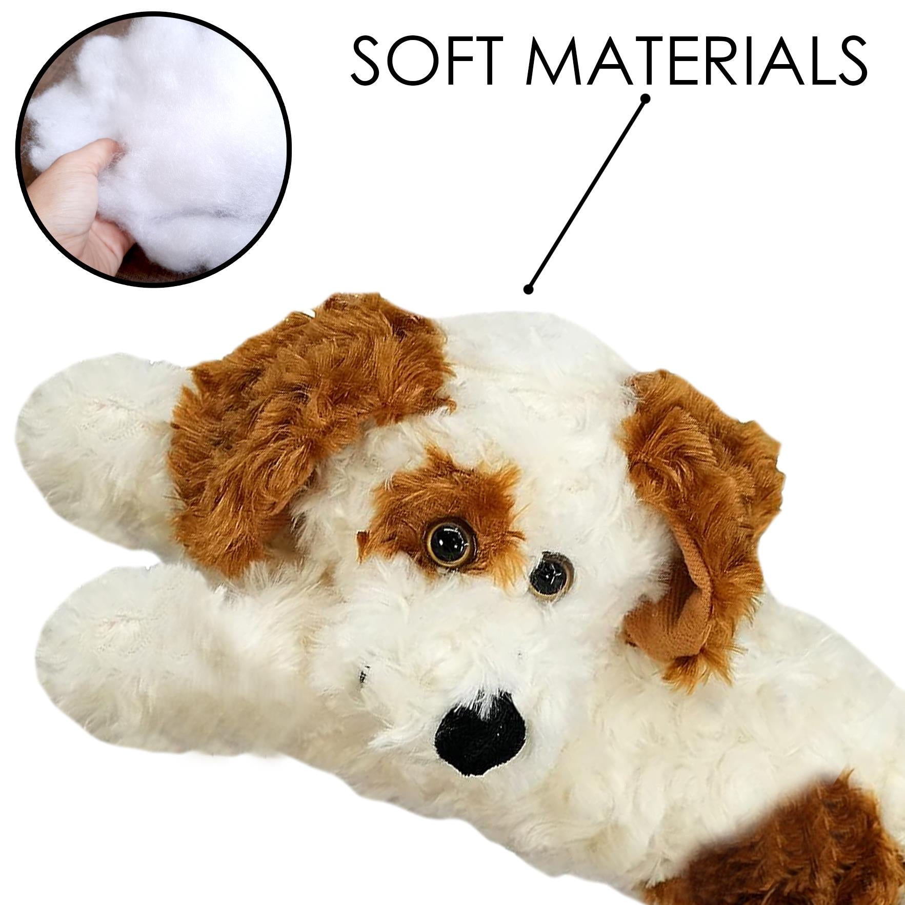 White dog best sale toy