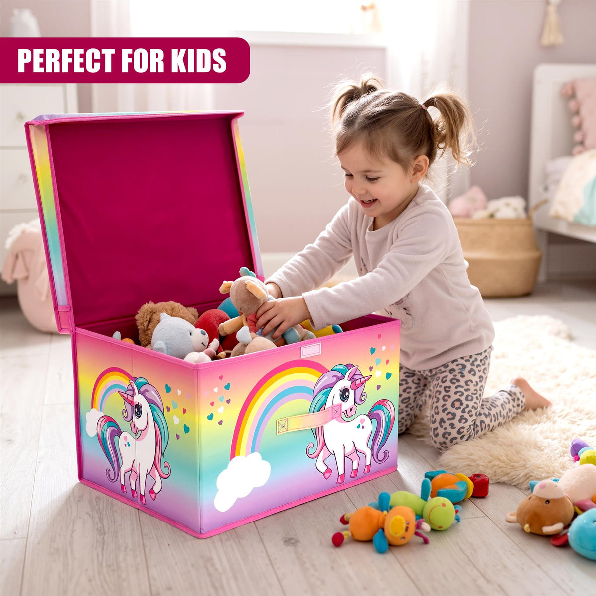 Rainbow Unicorn Storage Box